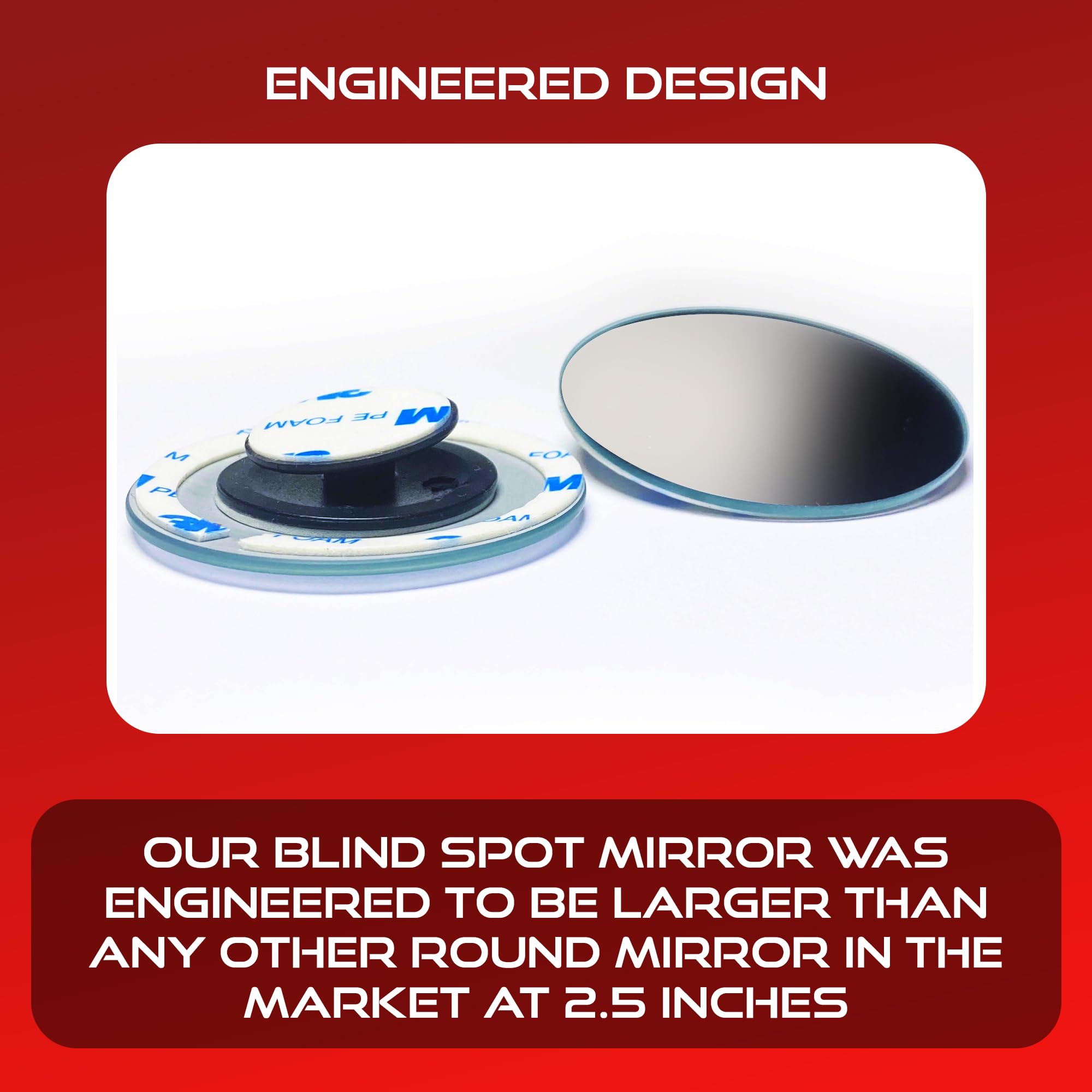 2.5 Unique Convex Blind Spot Side: Rear View - Truck And Car Rearview Mirror - Automotive Exterior Blindspot Accessories For Men & Women - Auto Parts (2Pack)