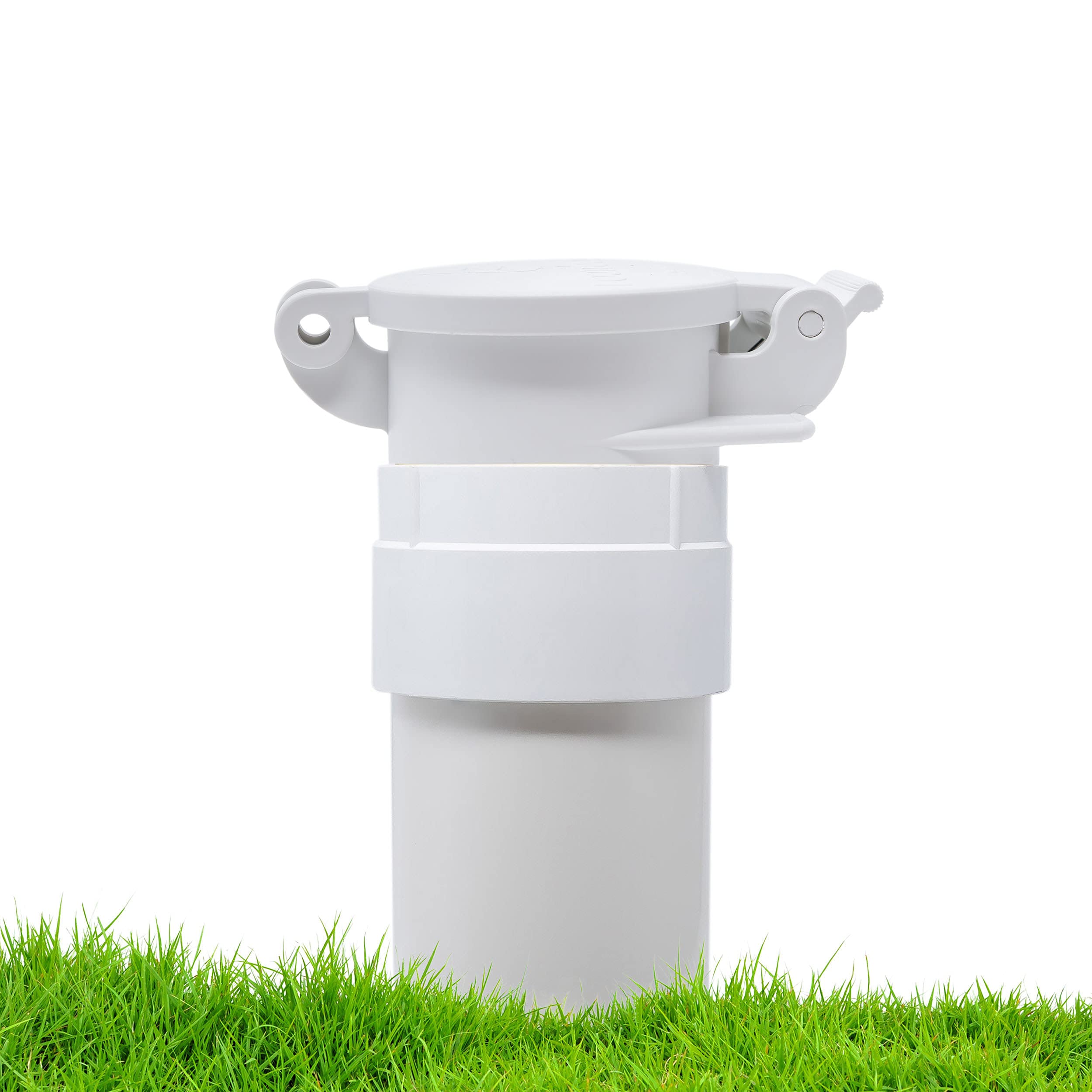 Enviro Design Products Footloose 4'' Sewer Cap For Rv Sites/Campgrounds | Odorless, Self-Closing, Easy To Install & Use | Male,