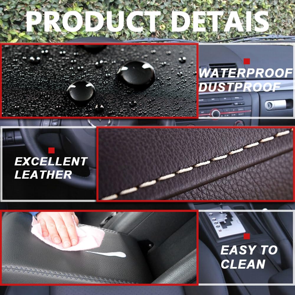 Allgood Center Console Armrest Lid W/Latch Compatible With Ford Mustang 2005 2006 2007 2008 2009 Replacement 5R3Z6306024Aac Black