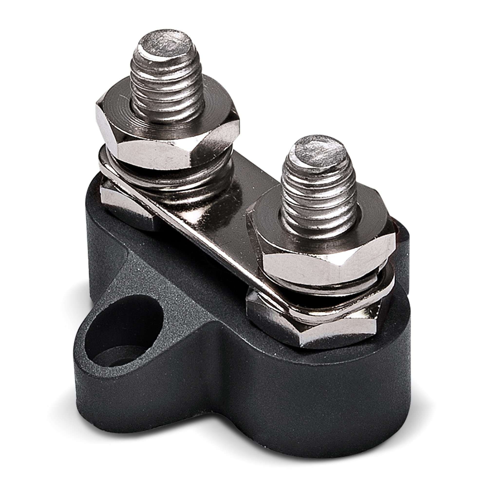 True Mods Battery Power Distribution Terminal Block [M8 Dual Studs W/Bus Bar] [Max 48V Dc 80A] Ground Insulated Junction Post Fo