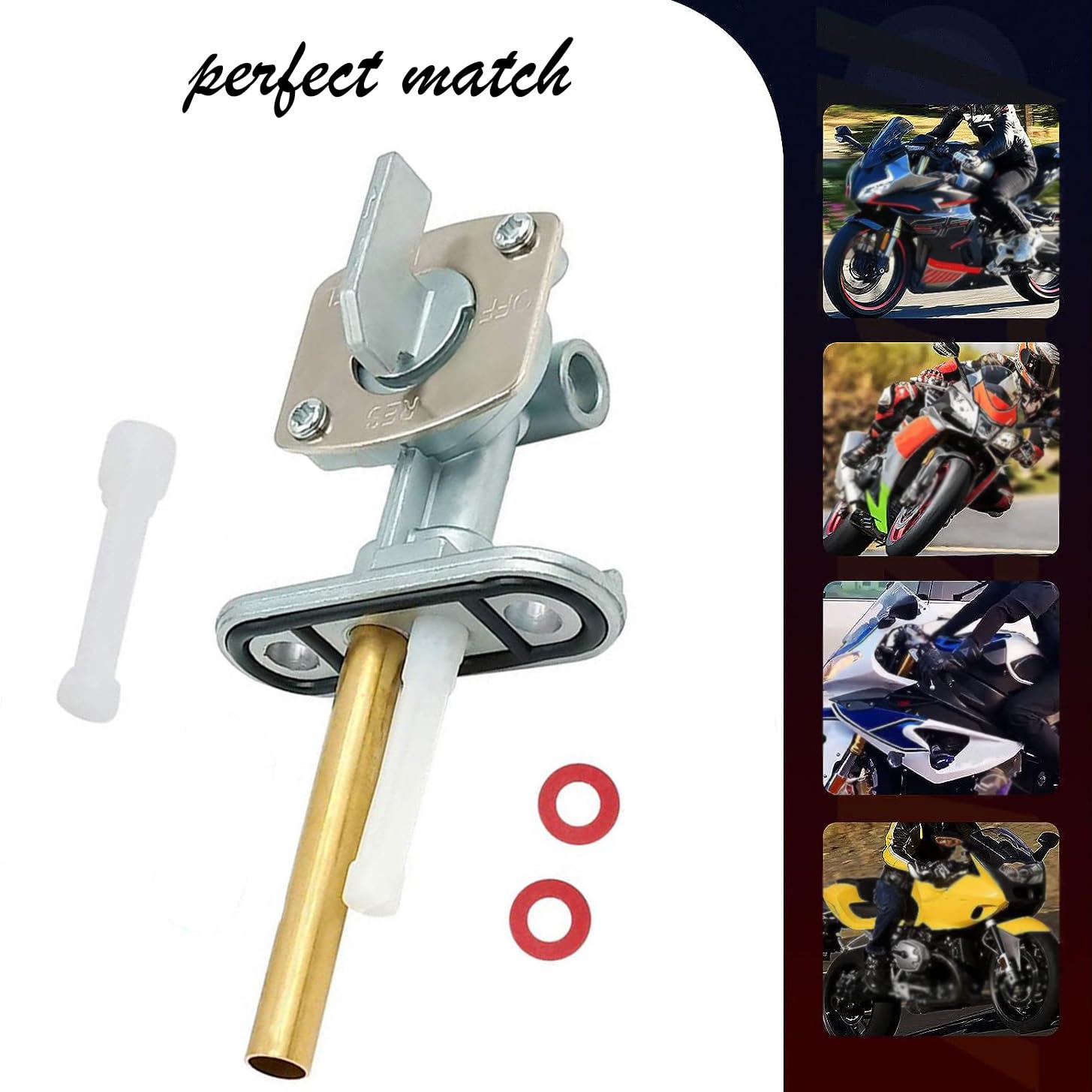 Earlyred Fuel Gas Switch Petcock Line For Yamaha Ttr 90 125 225 230 250 Timberwolf Bear Tracker Big Bear 250 Grizzly Raptor Warrior Wolverine 350 Moto-4 For Kawasaki Klf 300 For Suzuki Quadsport 400