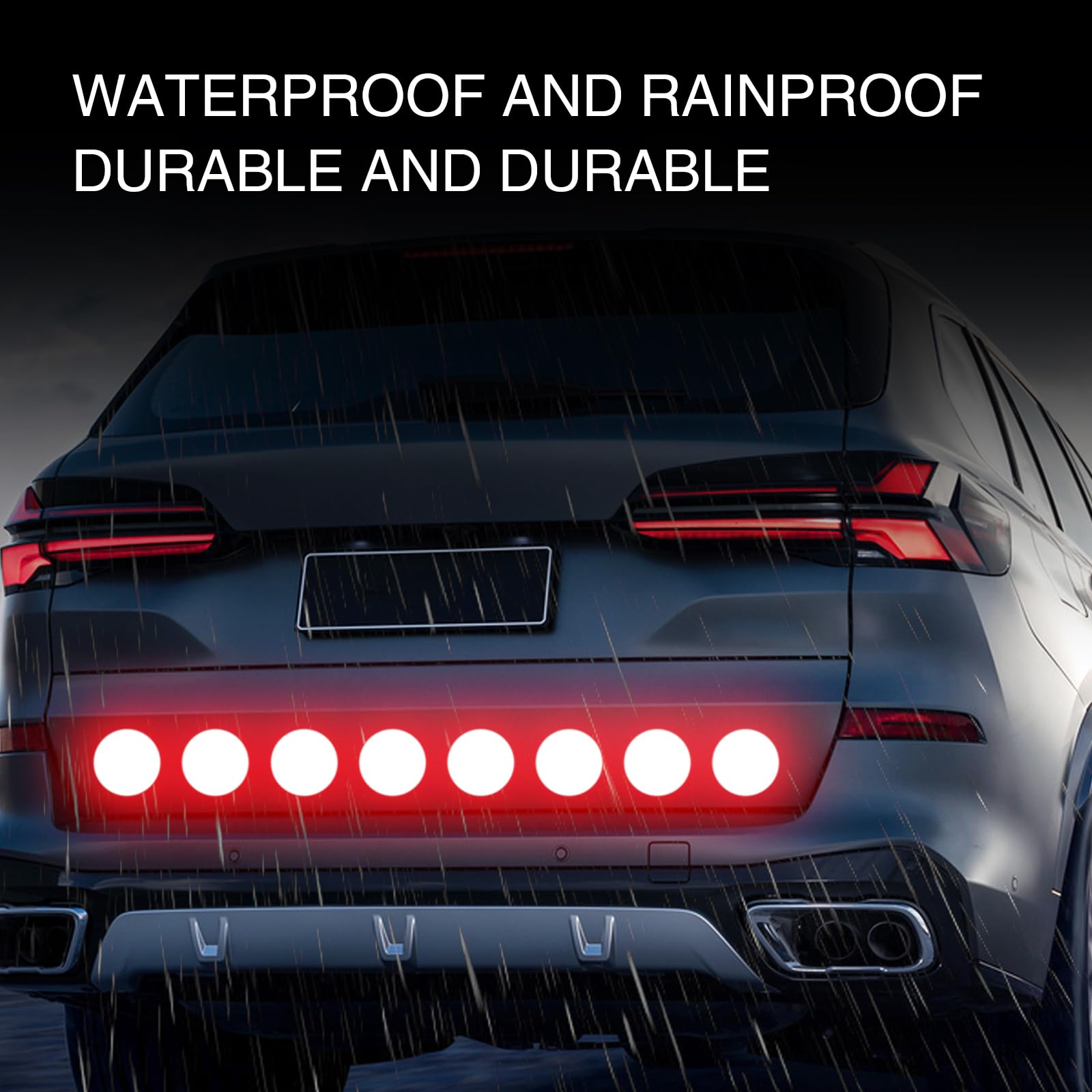 Ugshy 10 Pcs Car Reflector With Adhesive, 1.9In Round Waterproof Weatherproof Pet Vehicle Stickers, Universal High Visibility Au