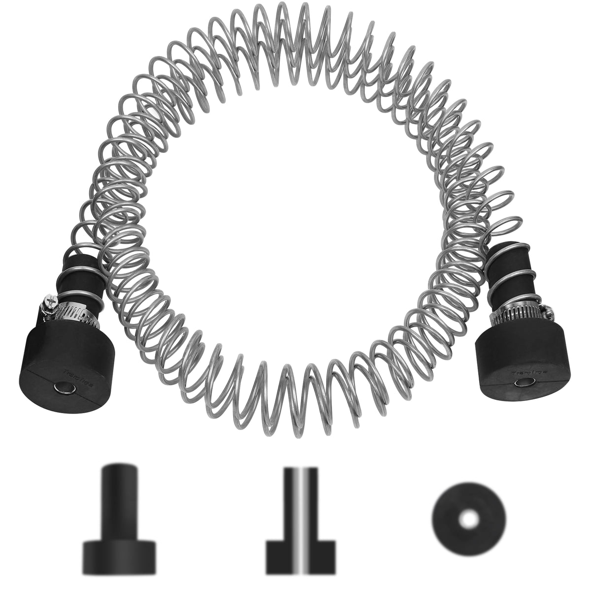 Trsmima Heavy Duty Stainless Steel Zipline Spring Brake Extra Long 5.3 Ft, Zipline Stopper, Kids Backyard Zip Line Spring Brakin