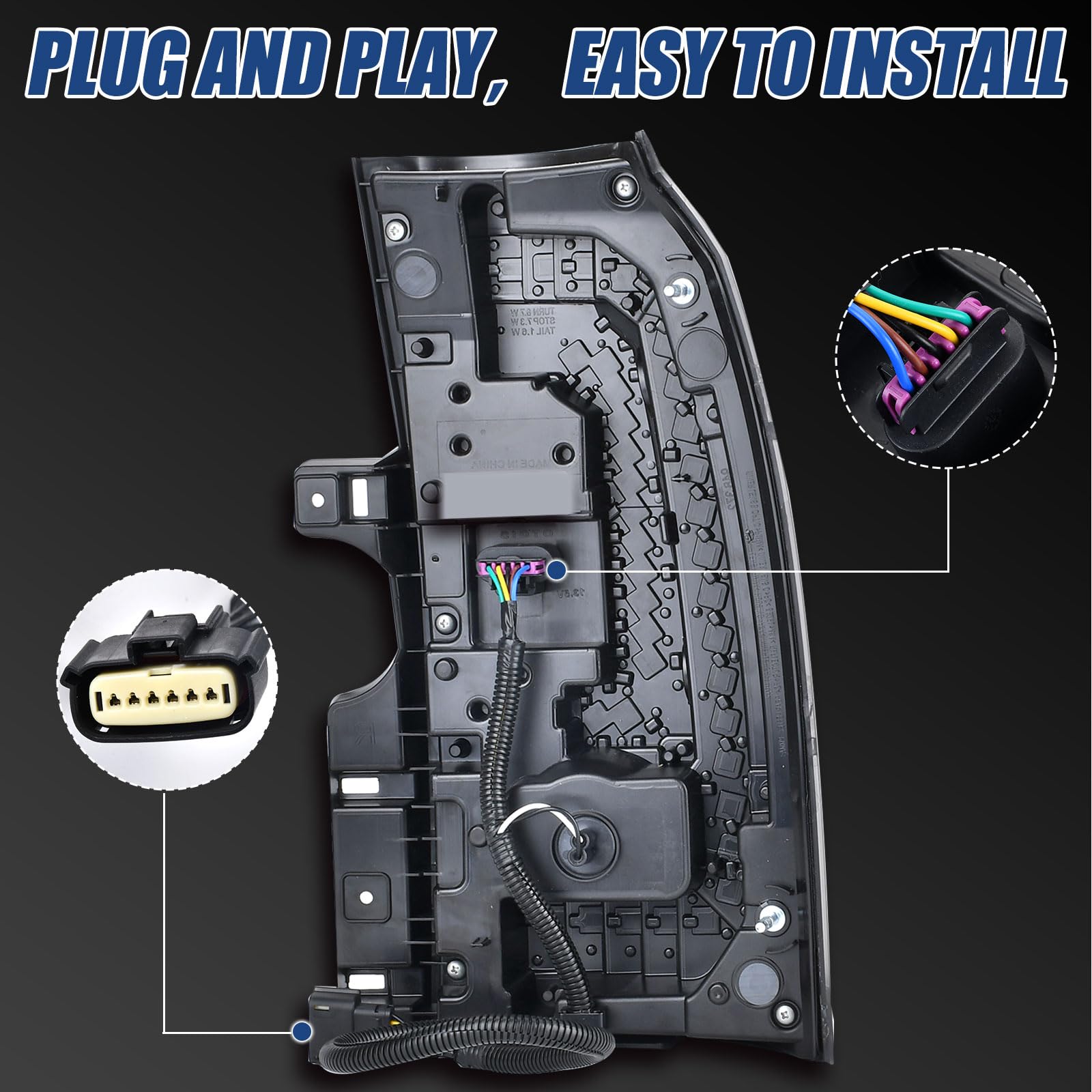 Goopool Tail Lights Assembly Compatible With Gmc Yukon/Yukon Xl 2015 2016 2017 2018 2019 2020 Left Driver Side Led Lens Tailligh