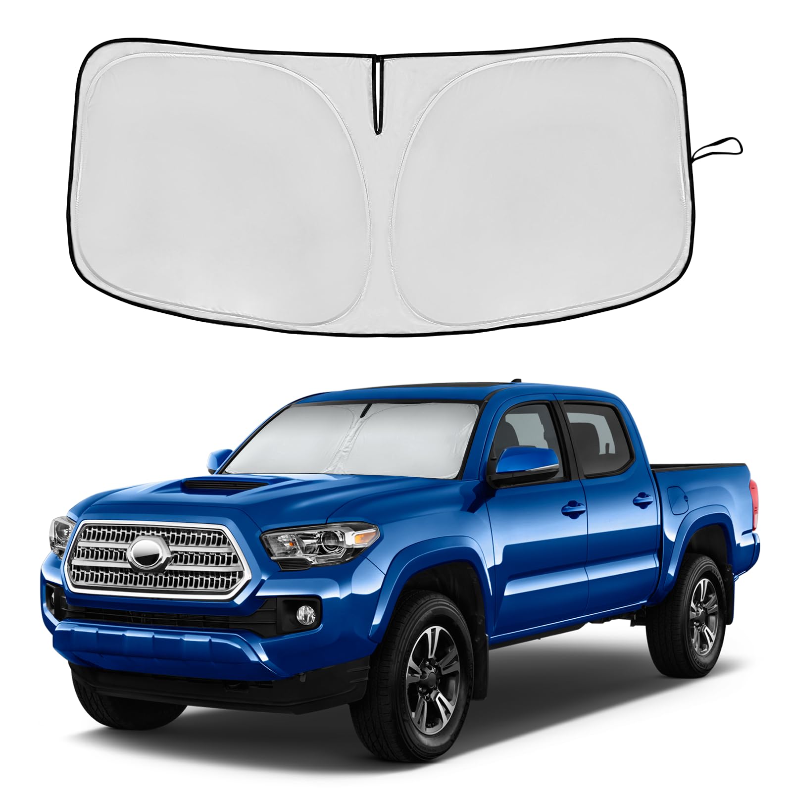 For Toyota Tacoma 2016-2024 2025 Sun Shade Windshield Front Window Shade Custom Fit Tacoma 2Dr 4Dr Pickup Accessories Sun Visor