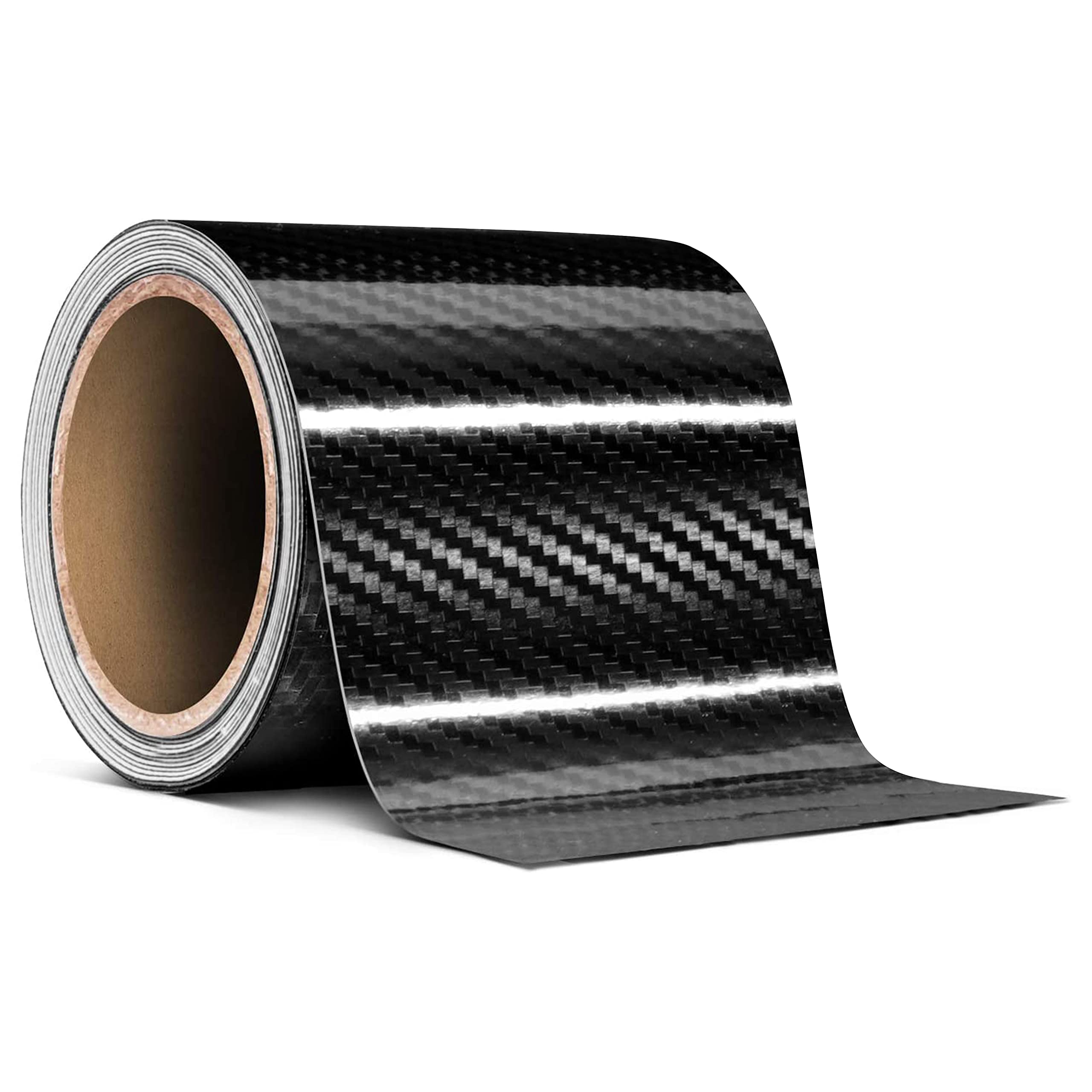 VViViD High Gloss Epoxy Black Carbon Fiber Vinyl Detailing Wrap Tape DIY Roll (4'' x 20ft)