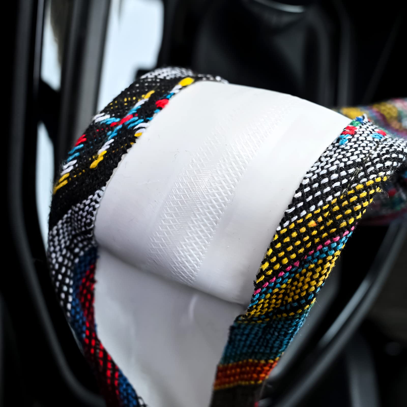 Valleycomfy Boho Steering Wheel Covers For Women Cloth Bohemian Universal 15 Inch Baja Blanket Enthic