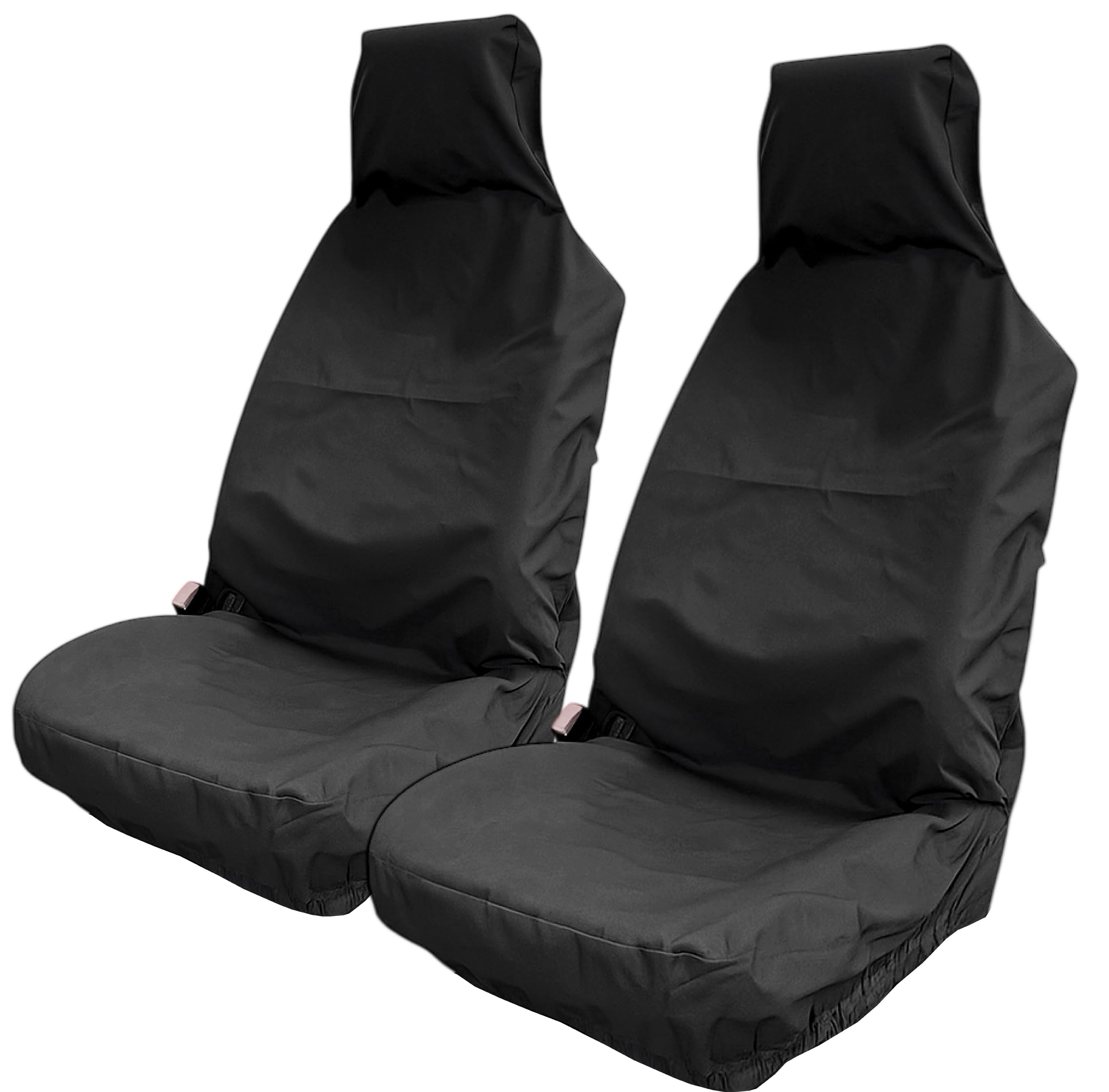 WYRELINE 2PCS Heavy Duty Car Seat Covers | 1 PAIR  Universal Fit Black | Front Car Seat Cover Protectors | Durable And Easy Wip
