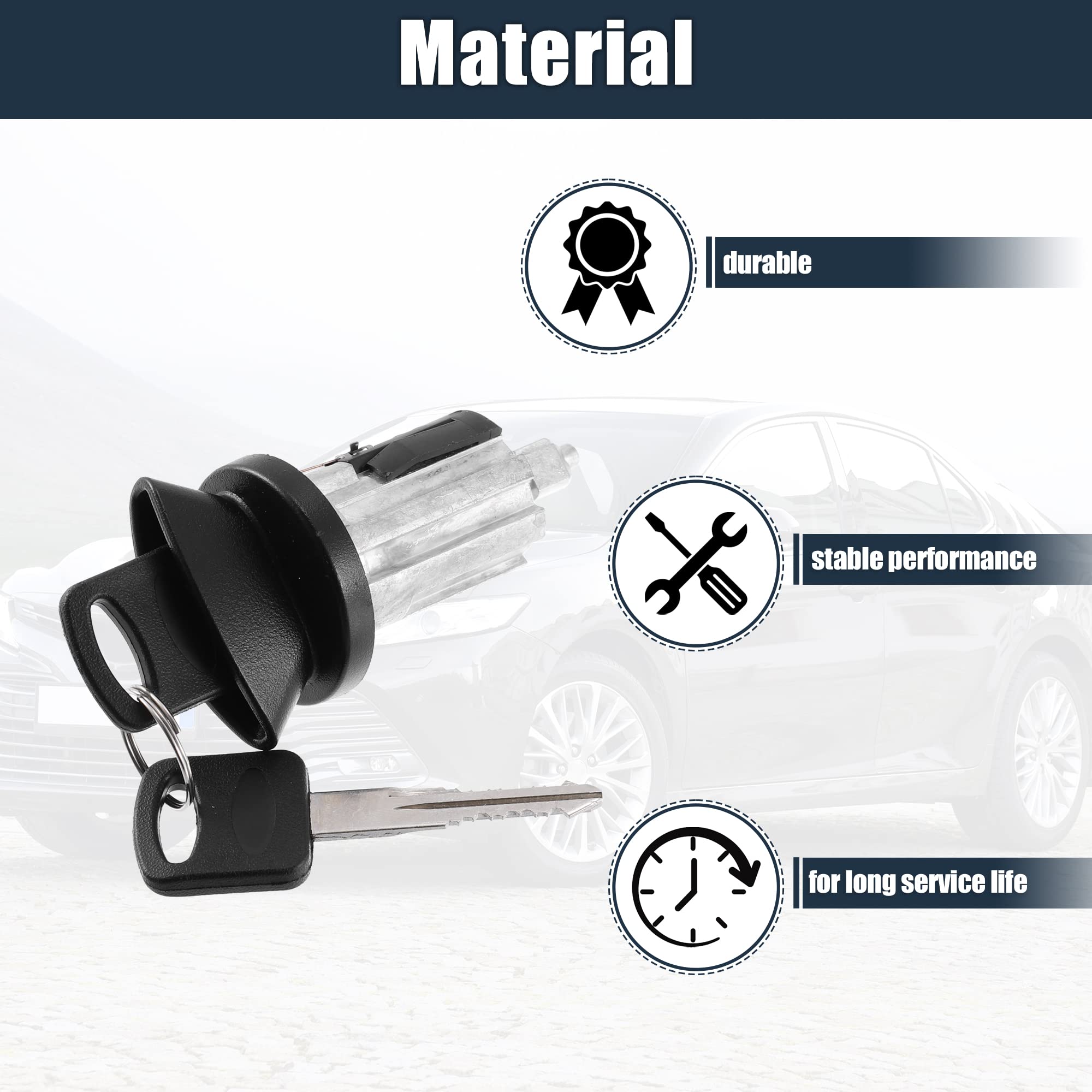 X Autohaux Ignition Switch Lock Cylinder With Key 1F2009012B 1L3Z11582A Replace For Ford F-150 1996-2004 For Ford F-250 1996-200