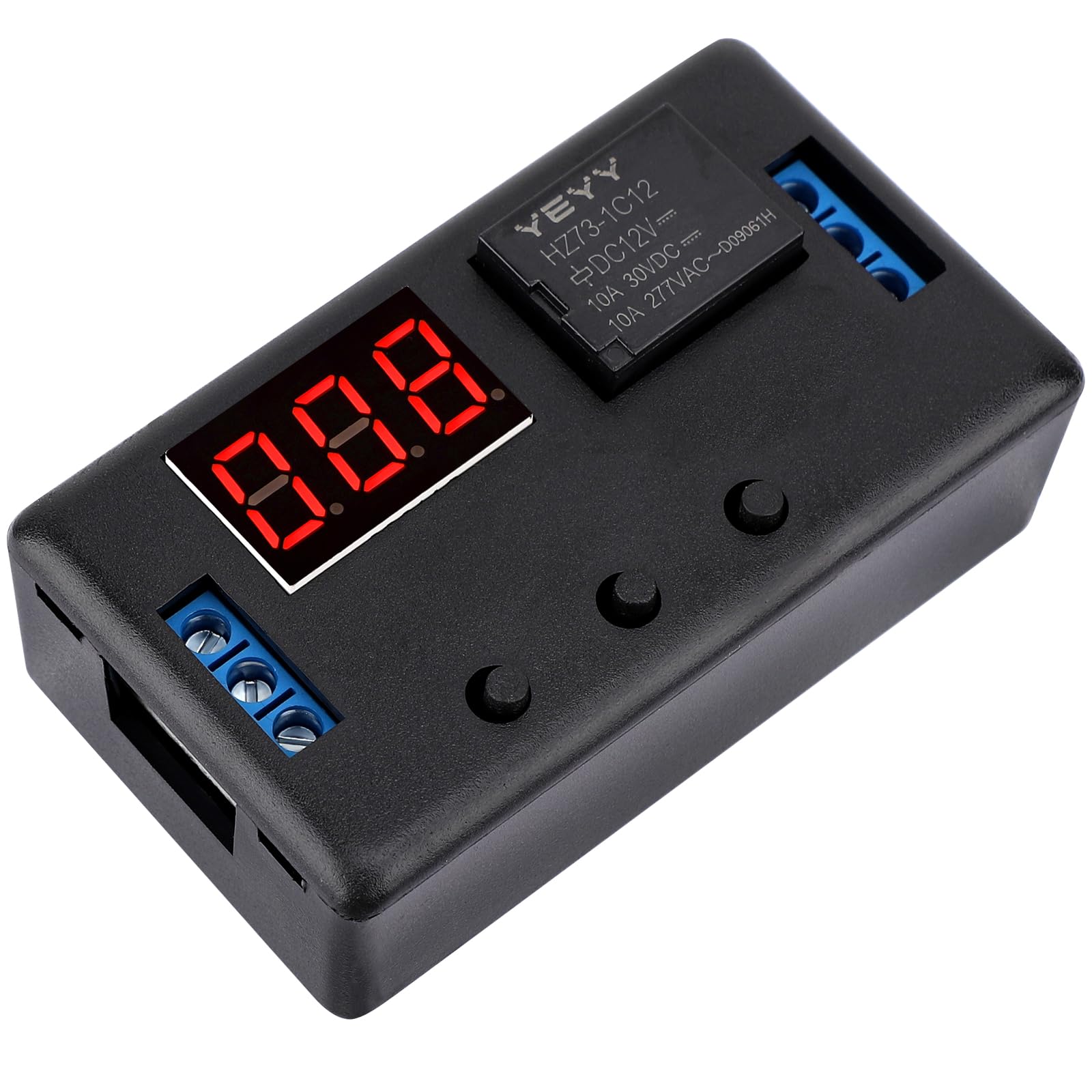 Drok 12 Volt Timer Relay, 0.1S To 999Min 50Ma 4-Mode On-Off Automotive Digital Delay Relay, Electric Delay Timer Switch, Cycle Time Delay Module With Led Display