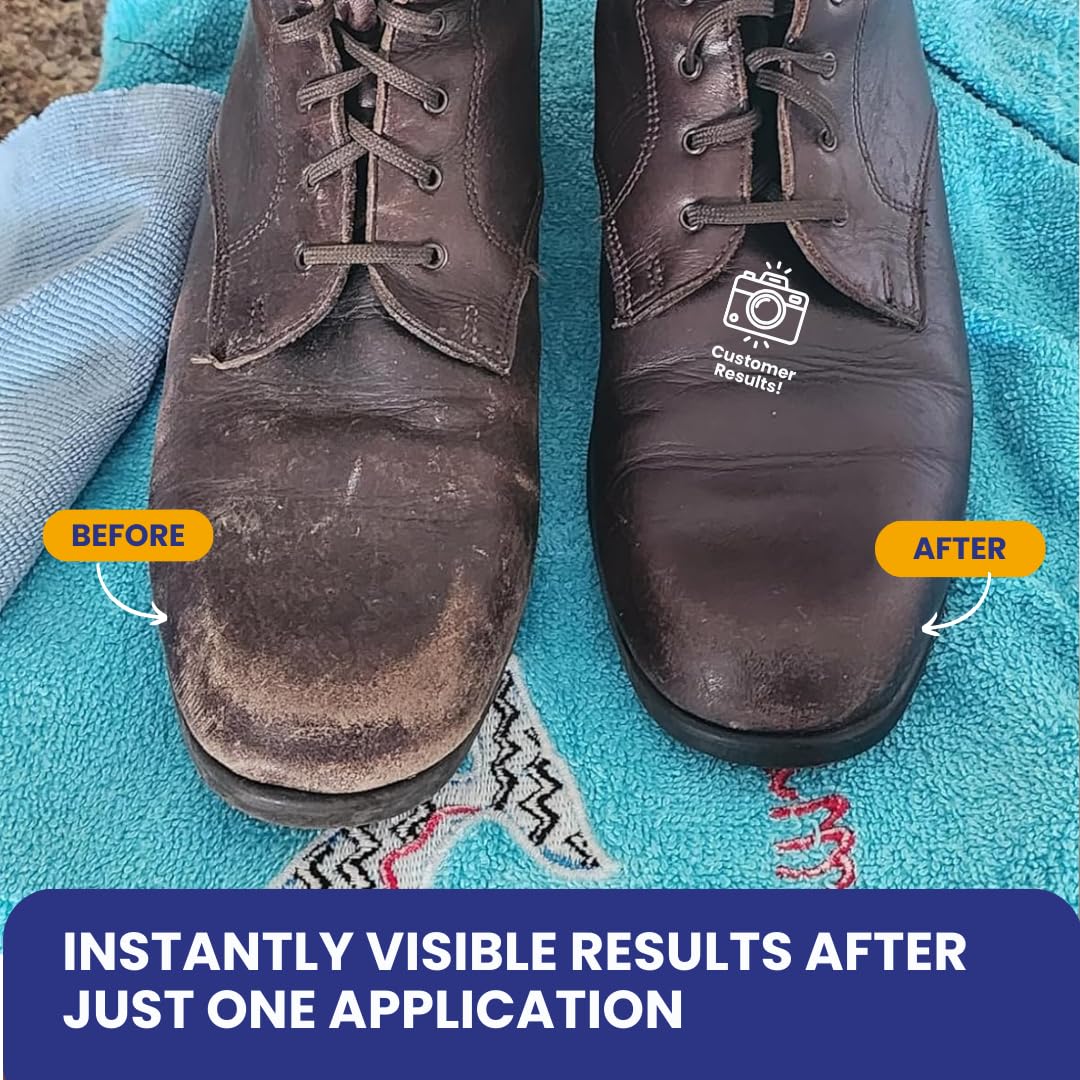 Beeswax Leather Conditioner Restorer & Polish - Hand Poured British Beeswax Balsam Cleans Seals And Protects Handcrafted In Wales Uk Rich Natural Leather Conditioner And Leather Restorer 3.50 Fl Oz