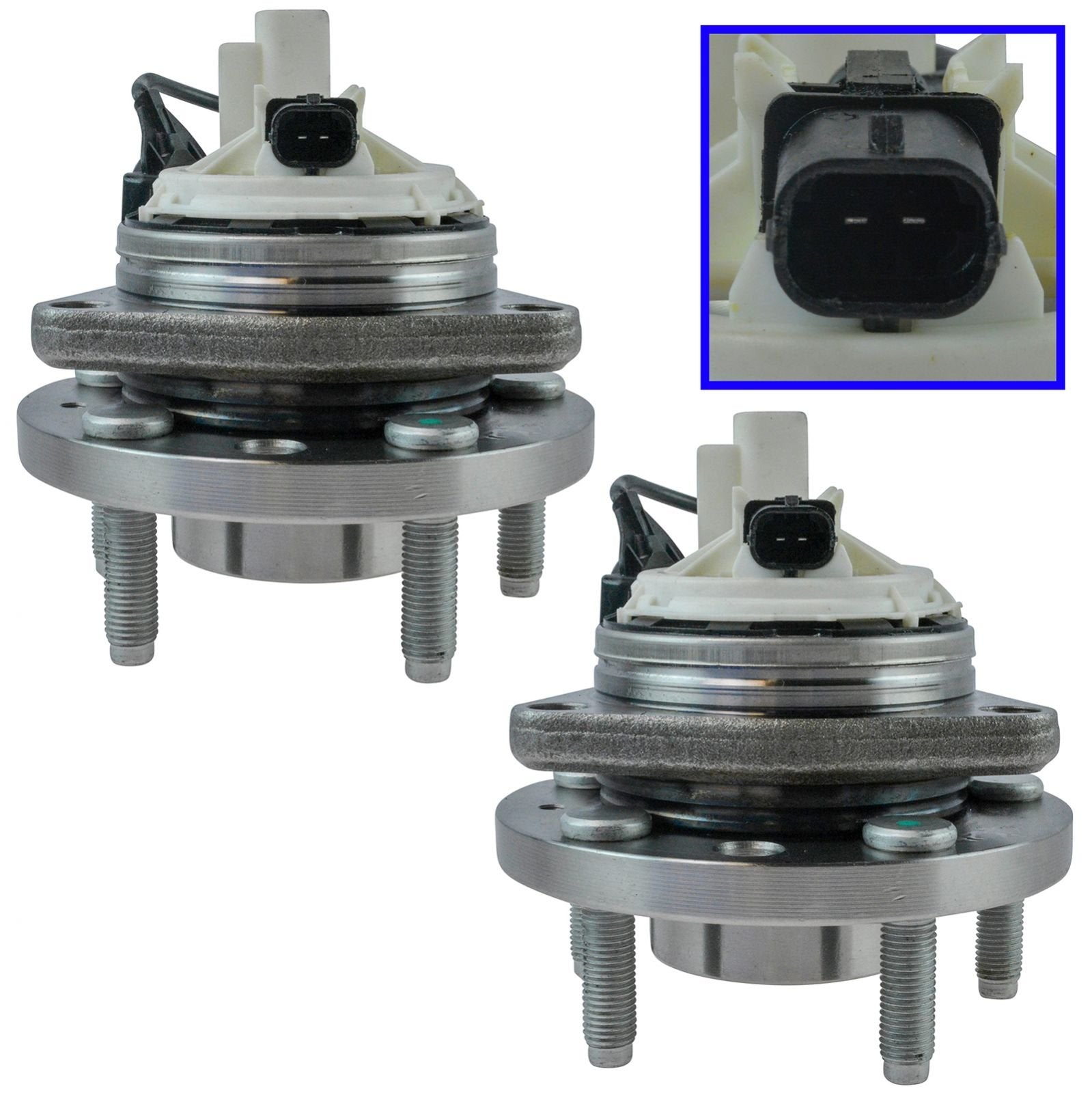 Trq Front Rear Wheel Hub Bearings Assembly Set Compatible With 2006-2009 Pontiac Solstice 2007-2010 Saturn Sky