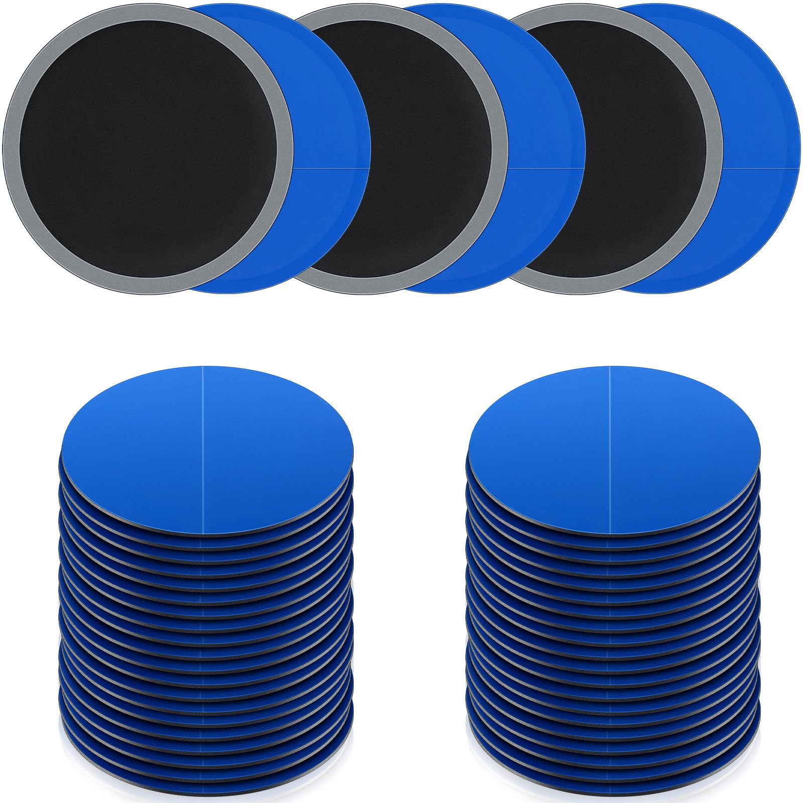 Zhengmy 40 Pieces Tire Patches 3.15 Inches Tire Patch Tire and Tube Patch Tire Repair Tools Tire Patches Kit for Bike Motorcycle