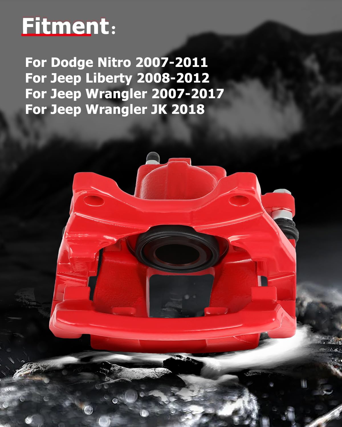 cciyu 18B5046 18B5047 Rear Left & Right Brake Calipers With Bracket For Dodge For Nitro 2007-2011,For Jeep For Liberty 2008-2012