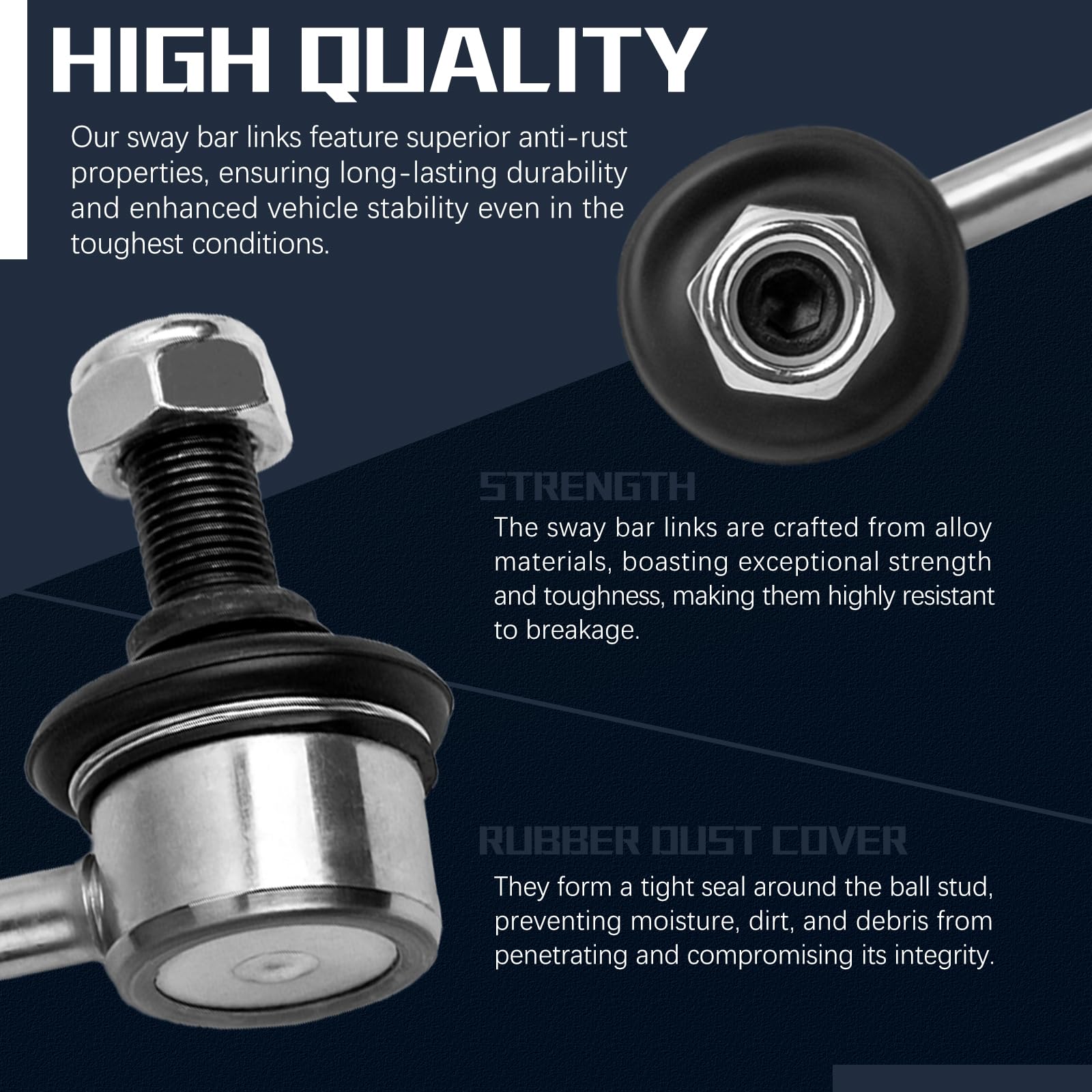 K750297 Stabilizer Sway Bar Links Front 2PCS Compatible With 2007-2012 Acura RDX 2007-2016 Honda CR-V