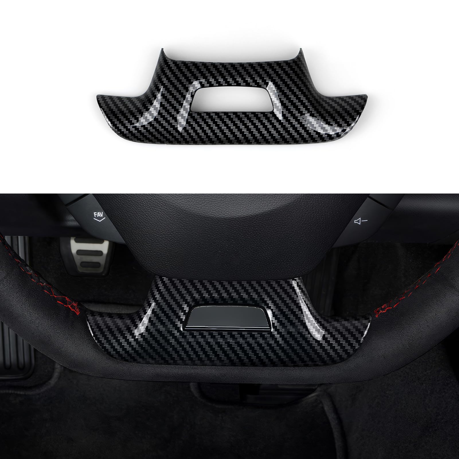 Car ABS Carbon Fiber Decal Bottom Sticker Interior Trim Cover for Chevrolet Camaro ZL1 2016 2017 2018 2019 2020 2021 2022 2023 2