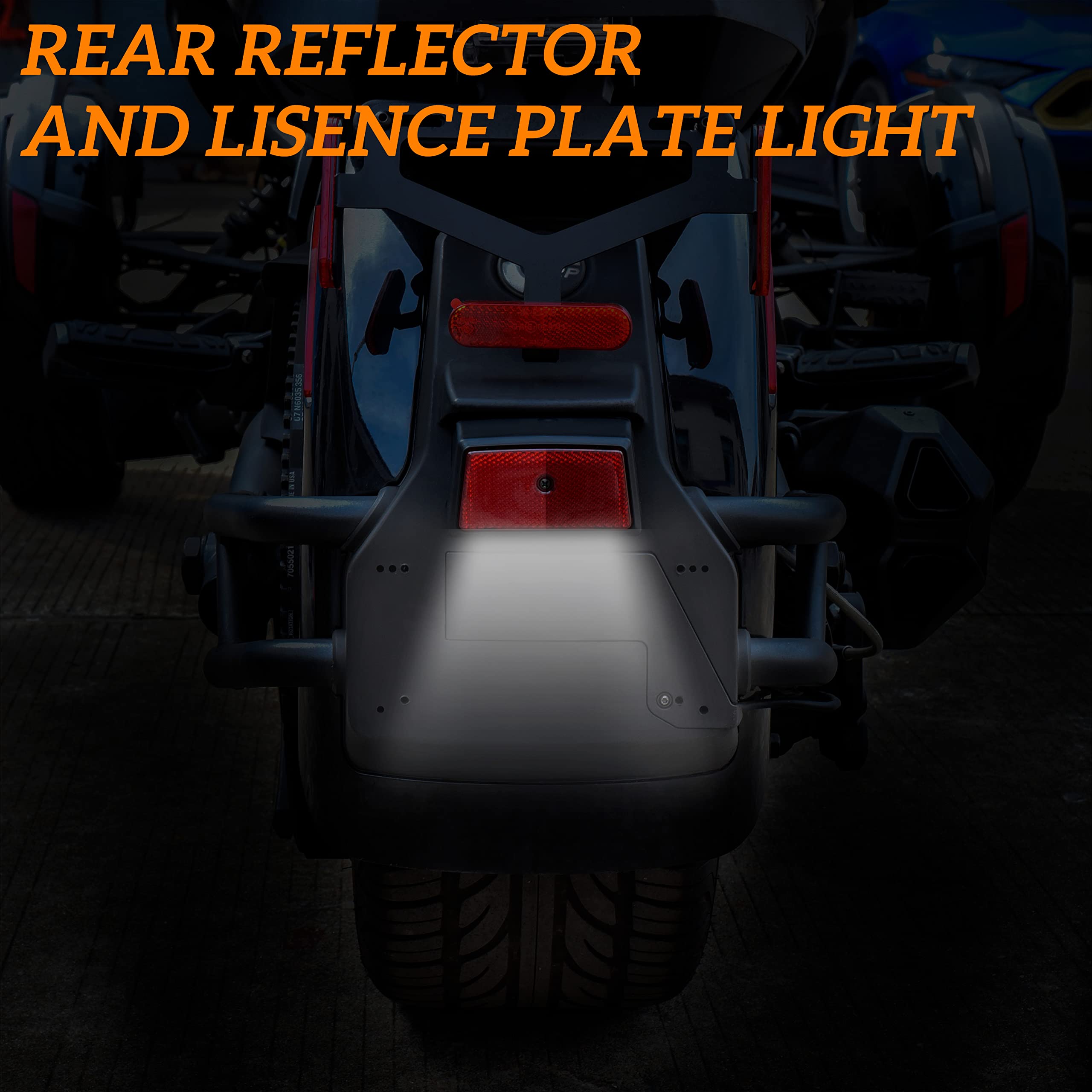 Sautvs Led License Plate Light For Can-Am Spyder, Led License Plate Light Kit For Can Am Spyder F3 All Models Accessories (1Pcs,