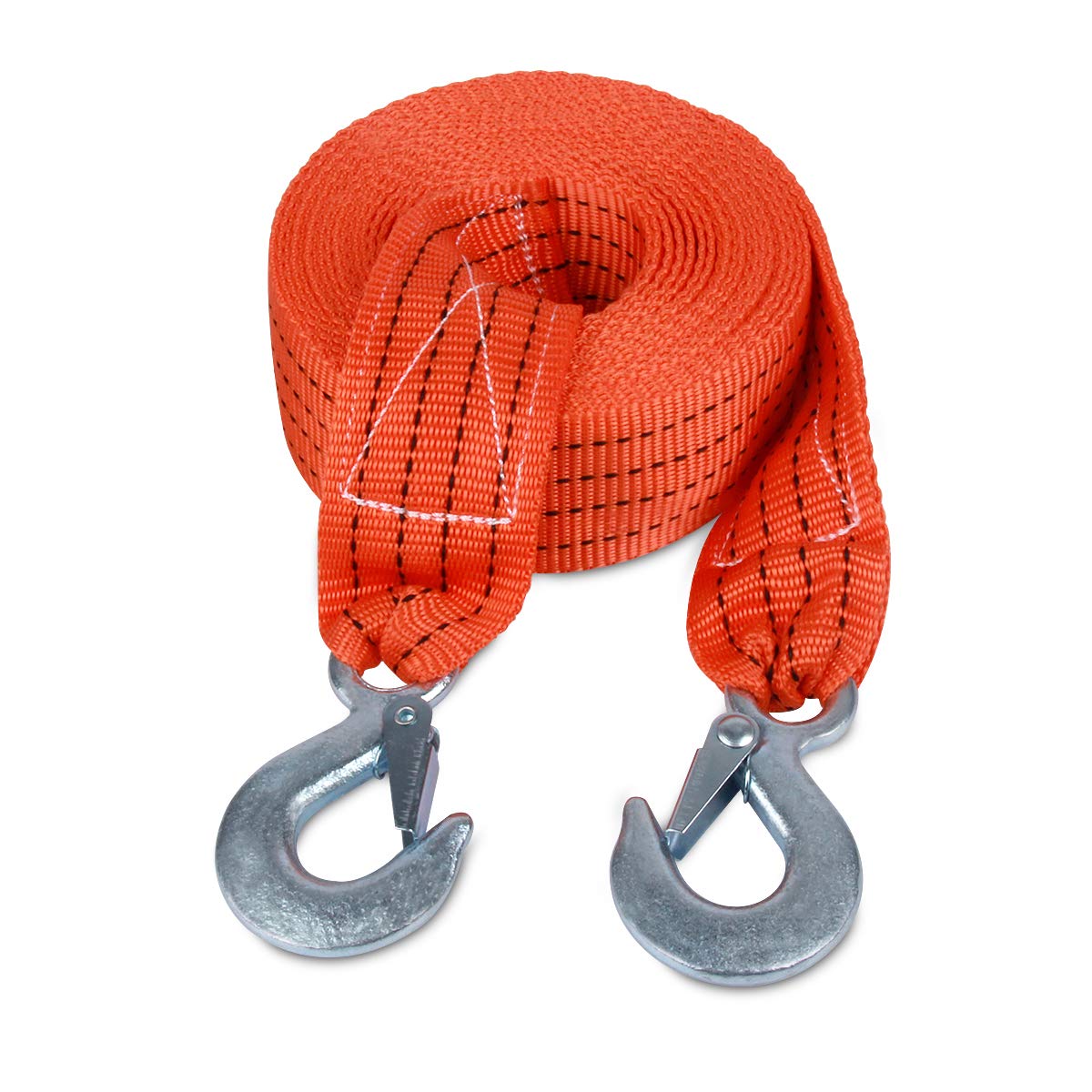 Jchl Tow Strap With Hooks 2In X20Ft Recovery Strap 10,000Lb Break Strengthened Towing Rope For Towing Vehicles In Roadside Emerg