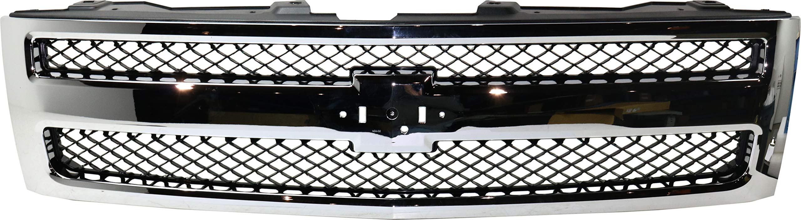 Garage-Pro Grille Assembly Compatible with 2007-2013 Chevrolet Silverado 1500 Chrome Shell with Textured Black Insert