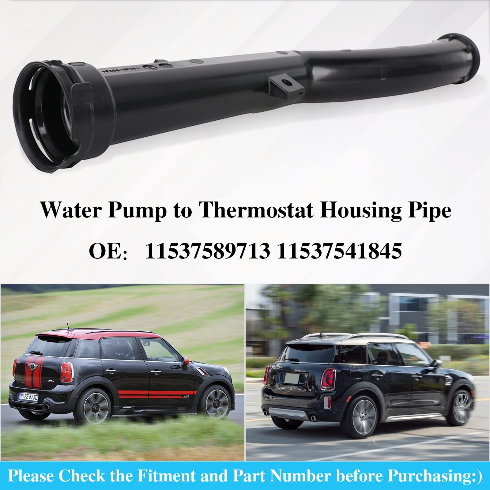 Shinehome Engine Cooling Water Pipe With O-Ring, Water Pump To Thermostat Housing Compatible With Mini Cooper R55 R56 R57 R58 R5