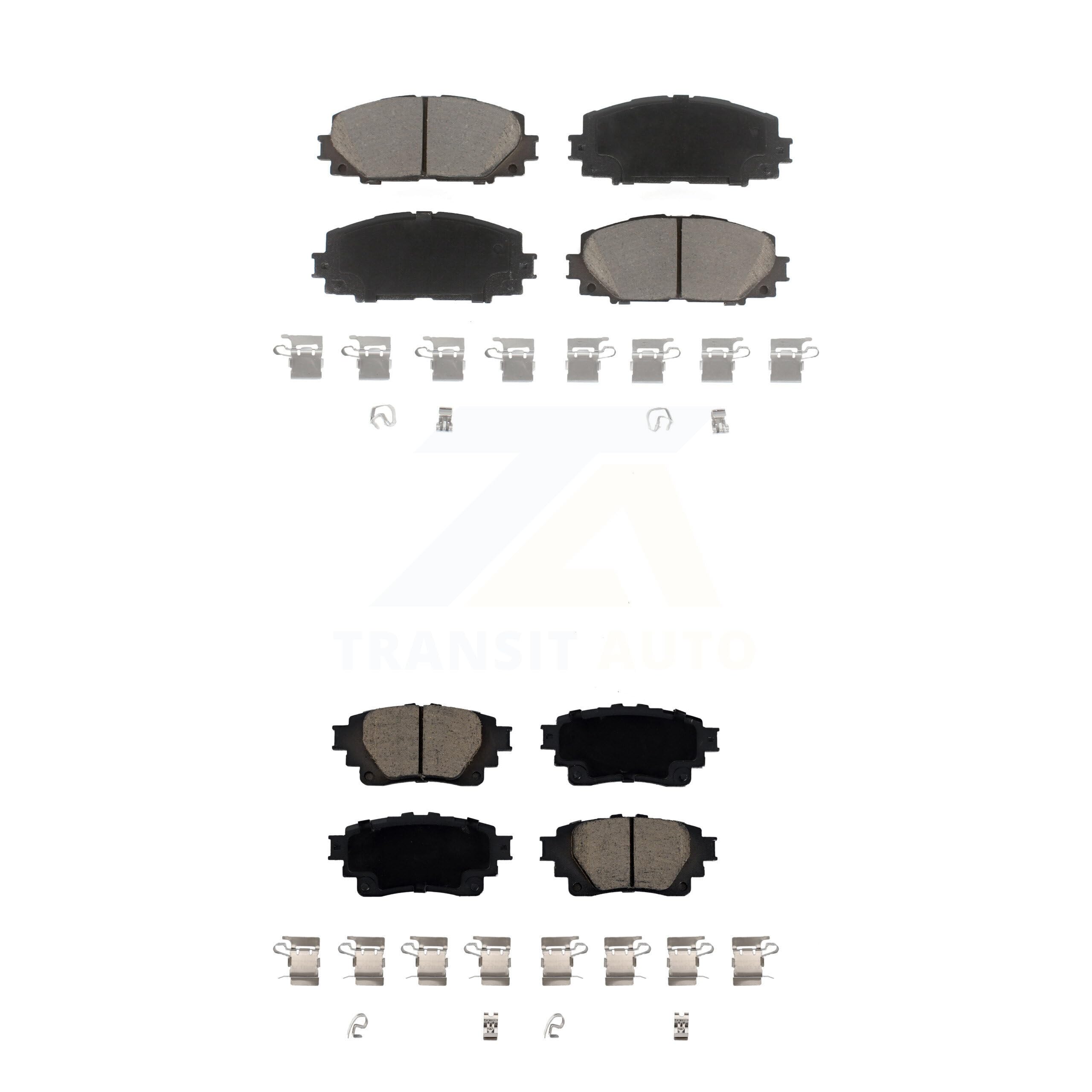 Cmx Front Rear Ceramic Brake Pads Kit Replacement For 2020-2022 Toyota Corolla Full Hybrid Ev-Gas (Fhev) Engine With Electric Pa