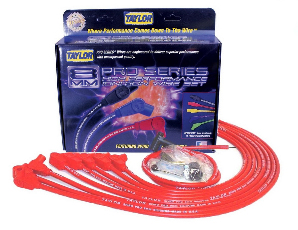 Taylor Cable 76228 Red 8Mm Custom Spiro-Wound Wire