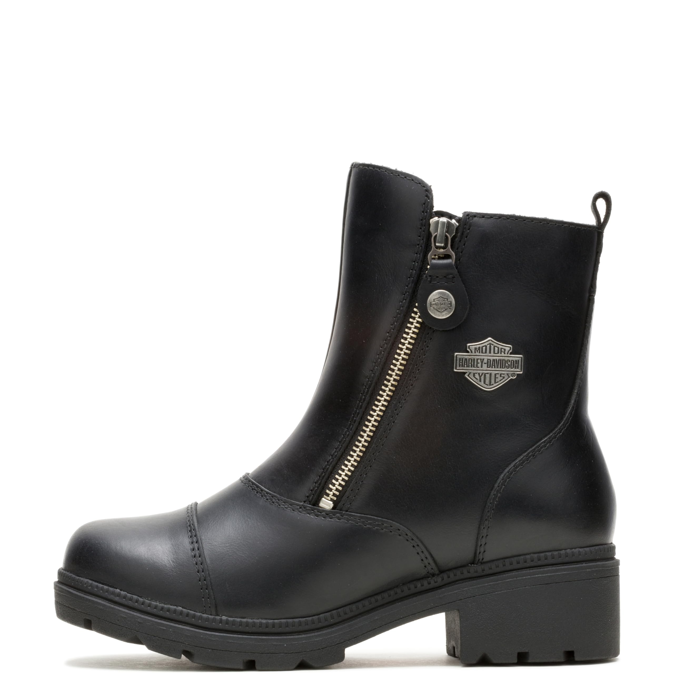 Harley-Davidson Women'S Amherst Leather Motorcycle Casual Boot, Black, 8.5