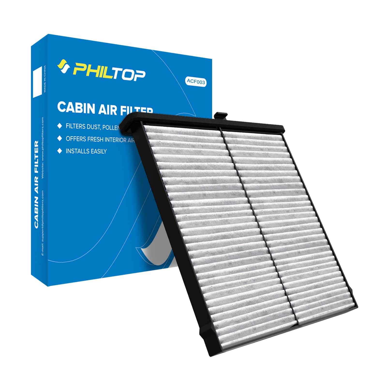 PHILTOP Cabin Air Filter, Replacement for CF11811, CPJ6X, CX-5 2013-2021, Premium Cabin Filter with Activated Carbon Filter Up D