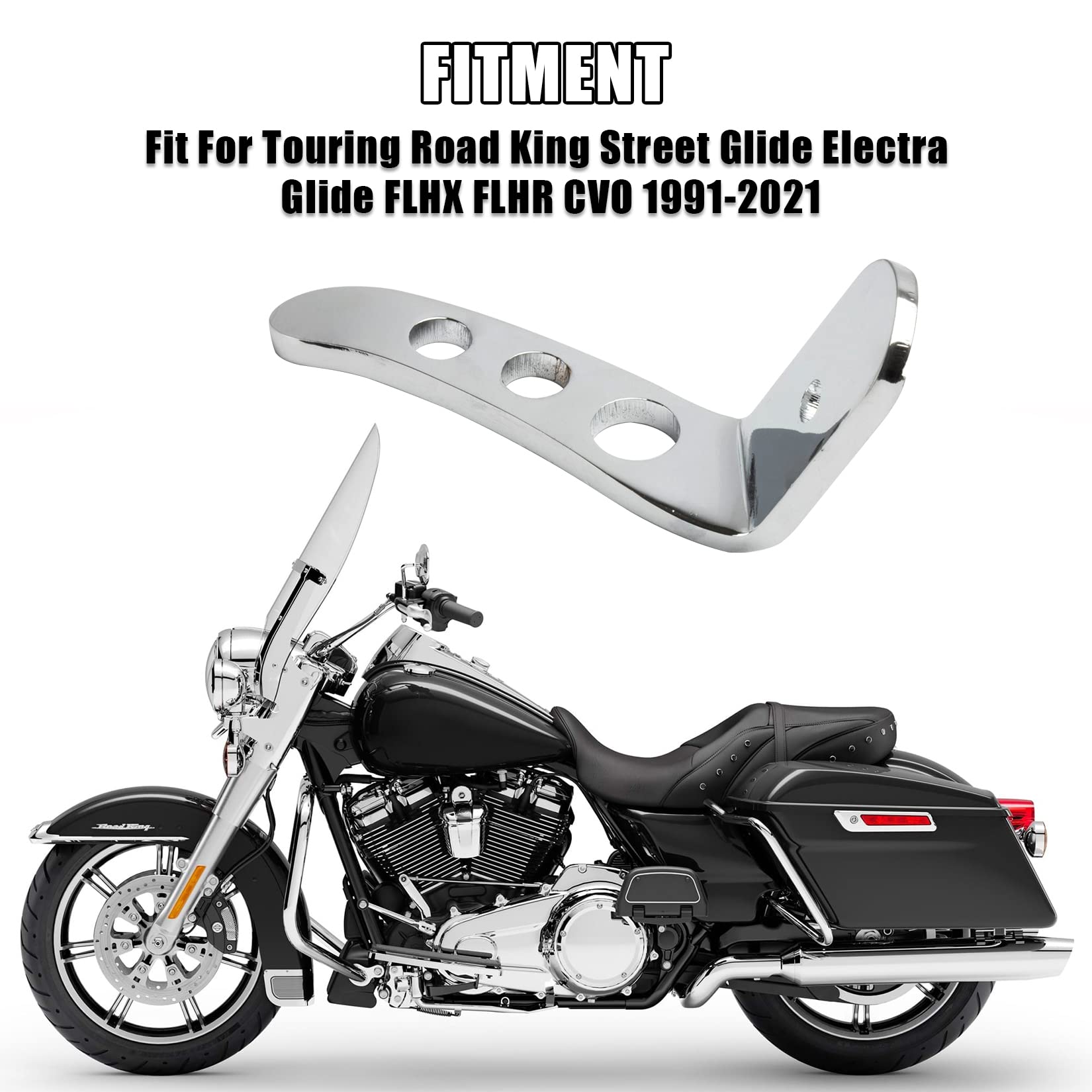 PSLER Kickstands Side Stand Assist Tool Motorcycle Jiffy Stand Extension Kit Foot Pedal Support for Touring 1991-2021, Road King