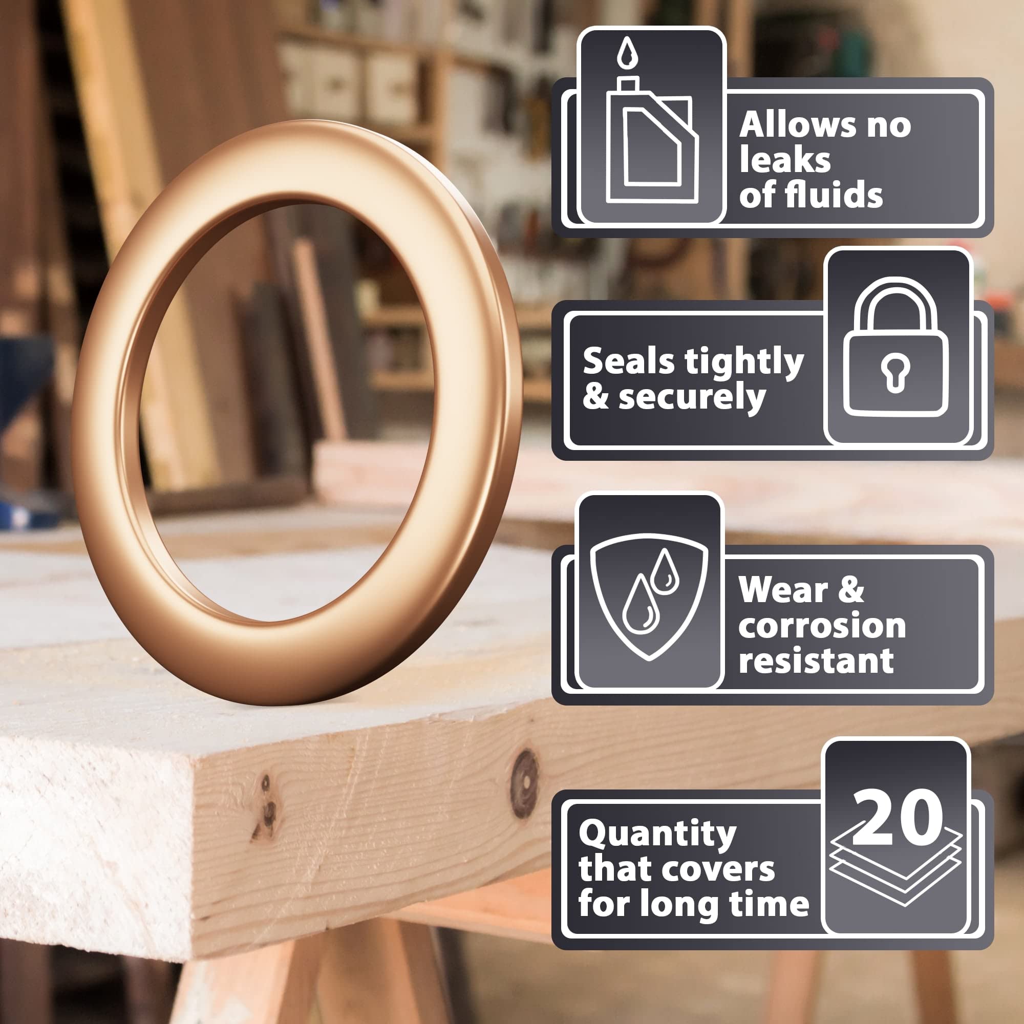 15 Pcs Oil Drain Plug Gasket - 14Mm Cooper Crush Washer Oil Drain Plug - Replacement For Mercedes Oil Crush Washer Oem Pn 007603