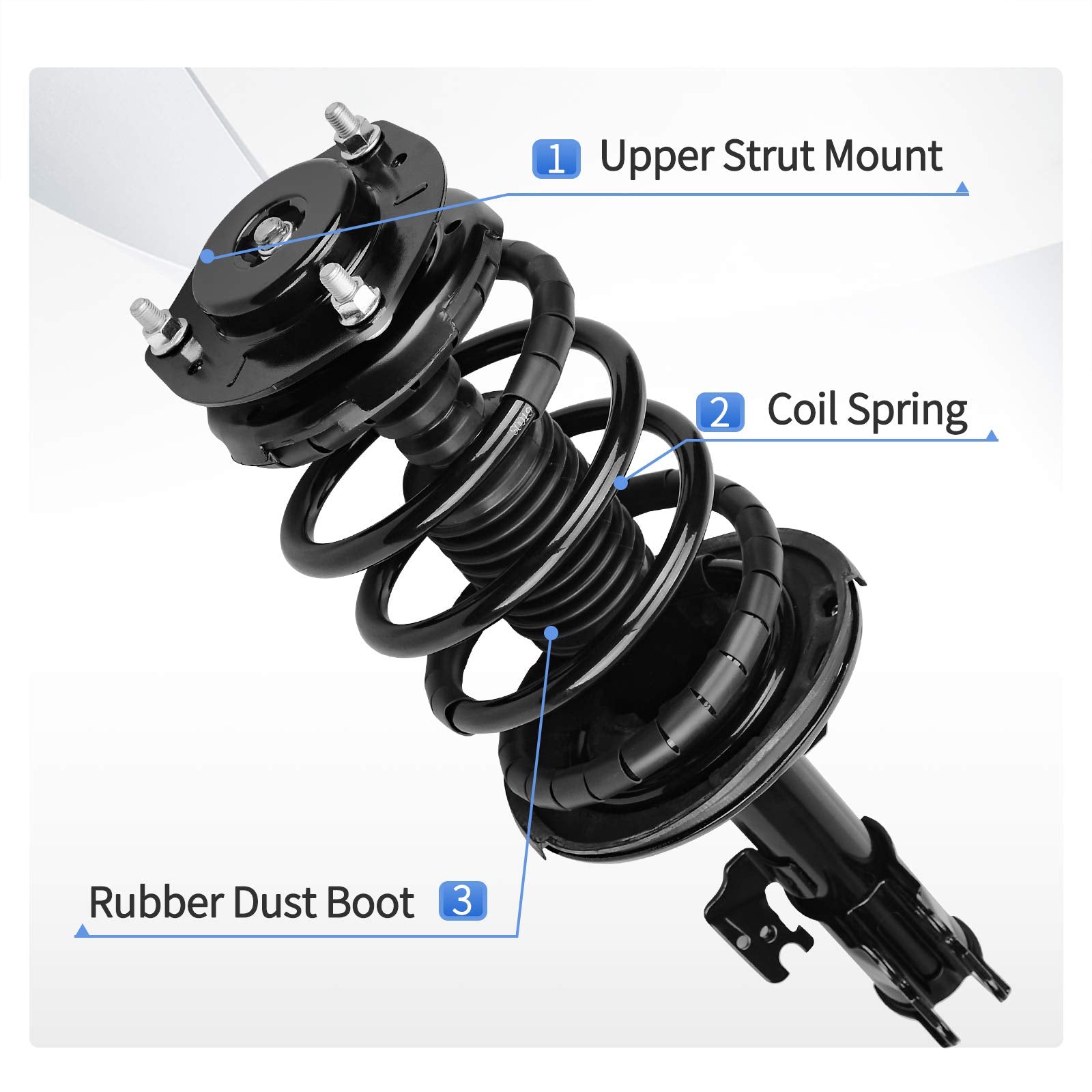 Yitamotor Front Complete Struts Shocks Suspension Compatible With 2007-2011 Camry, 2006-2012 Avalon, 2007-2009 Lexus Es350, 2006