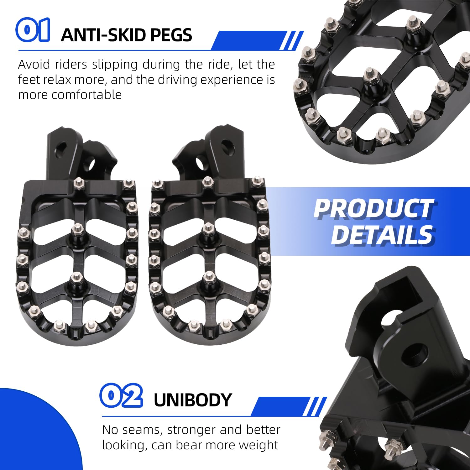 CHANGCHENG Dirt Bike Foot Pegs Motorcycle Footpegs Foot Pedals Rests CNC for Sur Ron Light Bee S/X Segway X260 X160 Talaria Stin