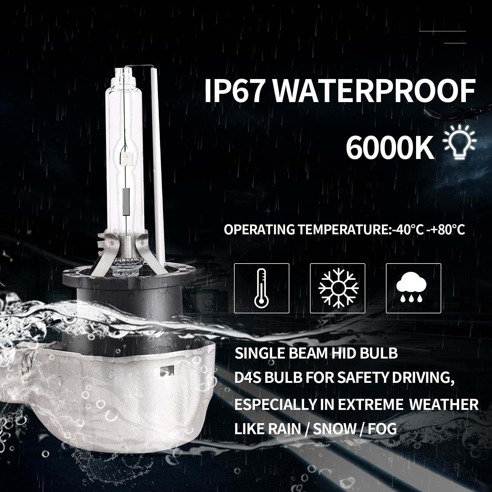 Xenon HID Headlight Ballast Control Unit with Igniter and D4S Bulb Compatible with Lexus IS250, RX350, GS350, ES350, GS300, GS35