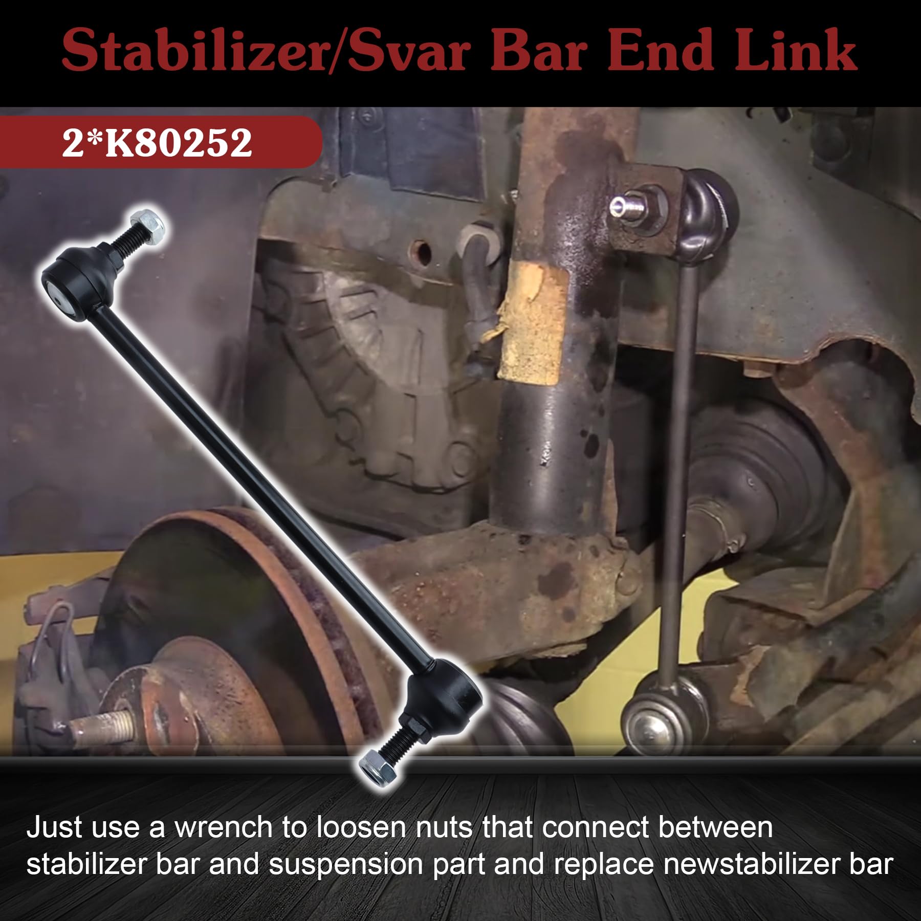 Stiueoav K80252 Sway Bar Link - Front Stabilizer End Link Compatible With 2005-2011 Chevrolet Cobalt Hhr?2004-2010 Chevrolet Mal