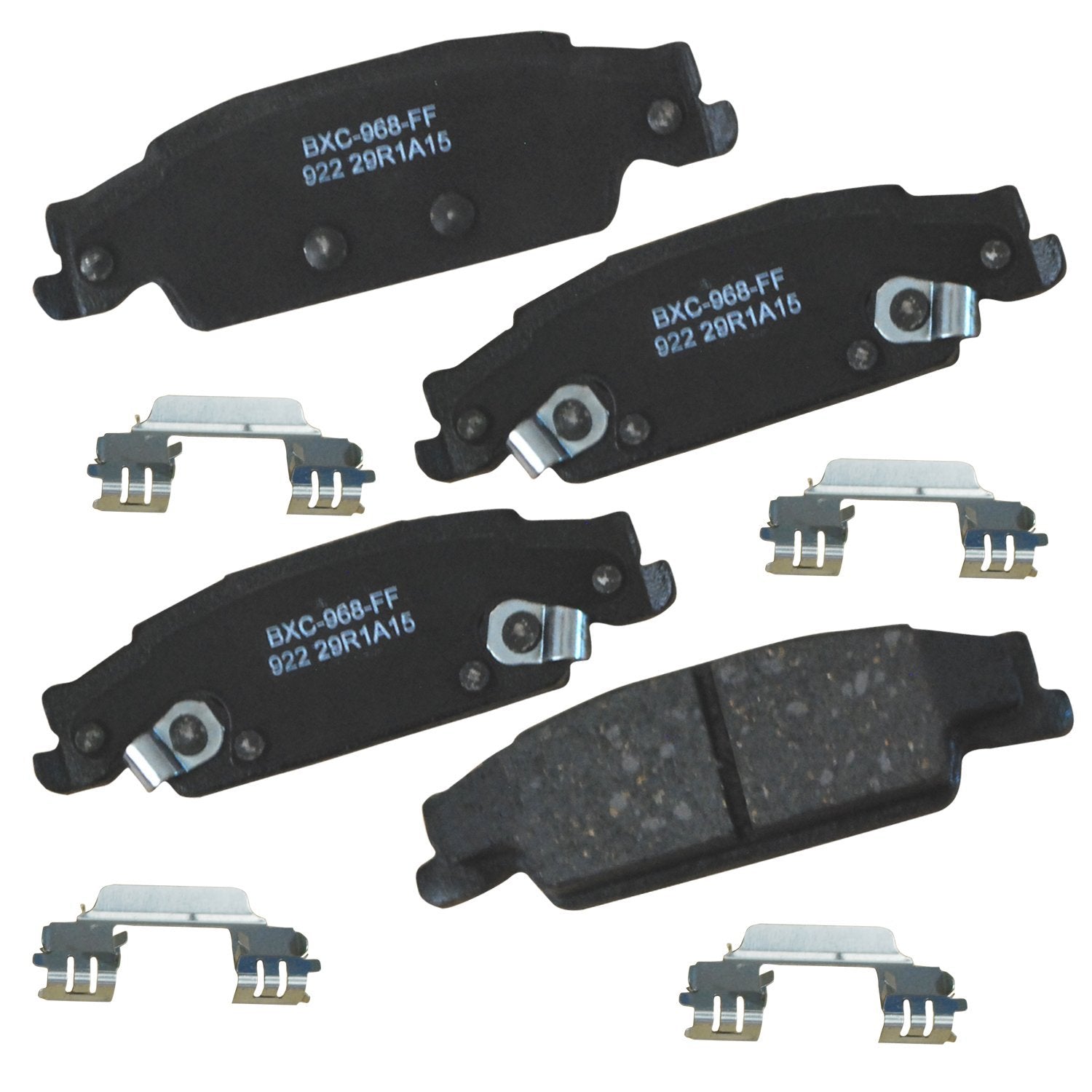 Bendix Premium Sbc922 Ceramic Rear Brake Pads For Cadillac Cts 2007-2003, Sts 2011-2005, Pontiac Grand Prix 2008-2005