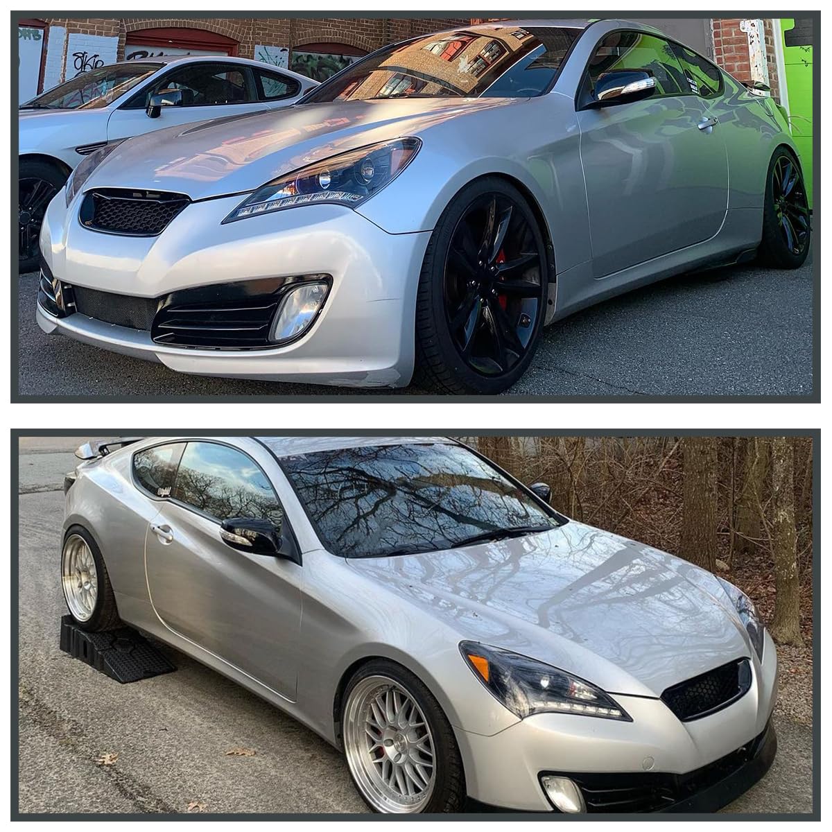 Spec-D Tuning Led Jet Black Projector Headlights Compatible With 2010-2012 Hyundai Genesis 2Door Coupe, Left + Right Pair Headlamps Assembly