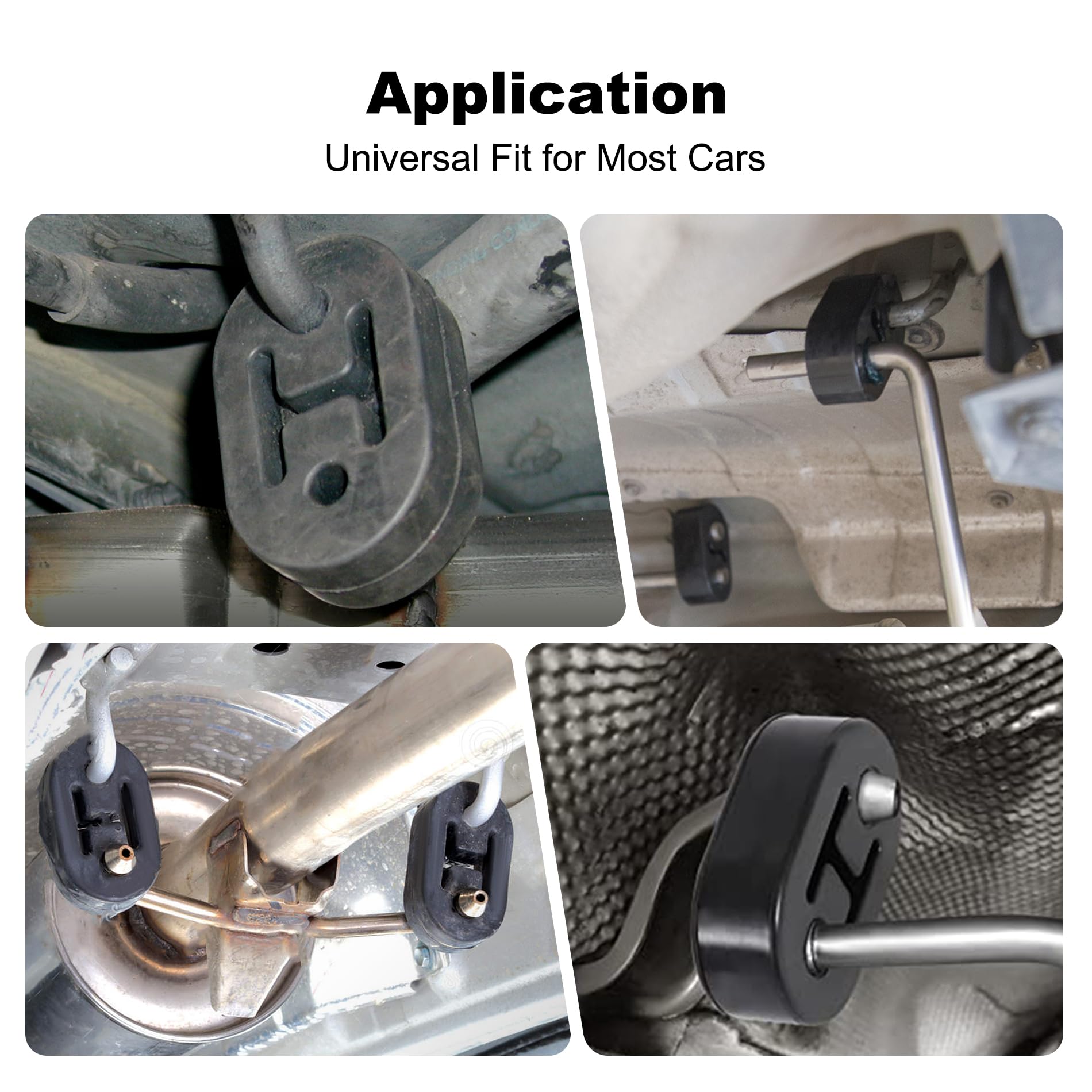 Evil Energy Exhaust Hanger Rubber Muffler Hanger Universal 2 Holes Insulator Bushing Mount 4Pcs