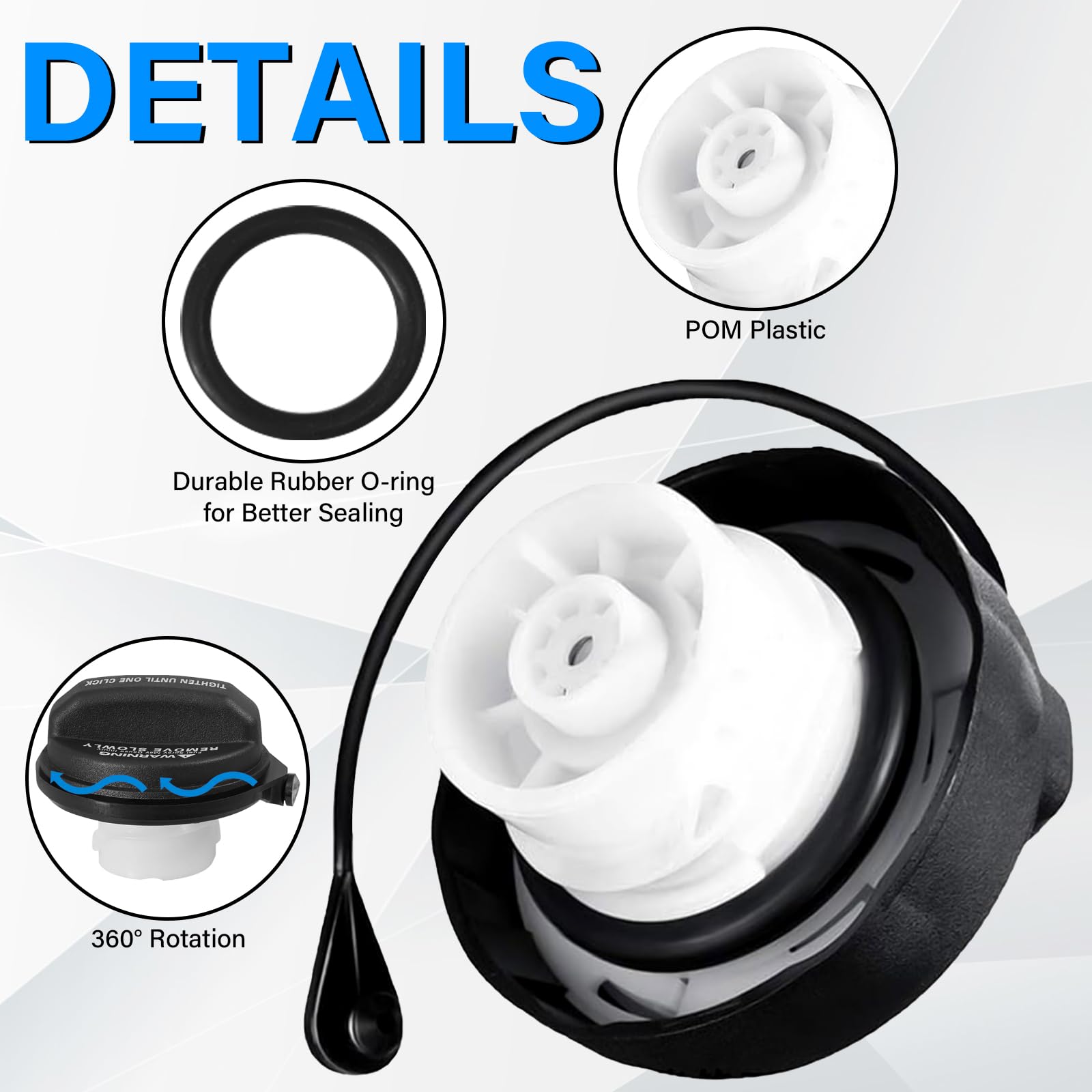 Gas Cap, Gas Tank Cap 31010-3L600 for Hyundai Accent Azera Elantra GT Entourage Equus Genesis Coupe Santa Fe Sonata Tucson Velos