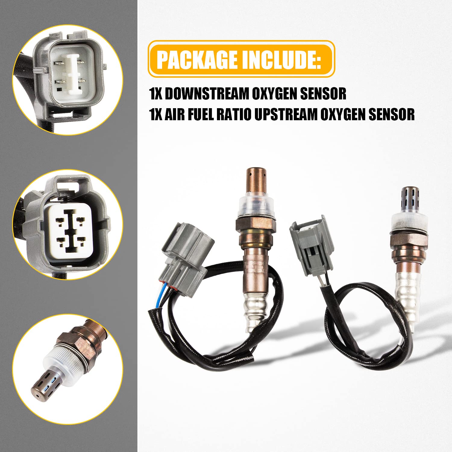 Ransoto 2 Pcs Upstream & Downstream O2 Oxygen Sensor Air Fuel Ratio Compatible With 2002 2003 2004 Honda Cr-V Crv Ex Lx 2.4L Rep