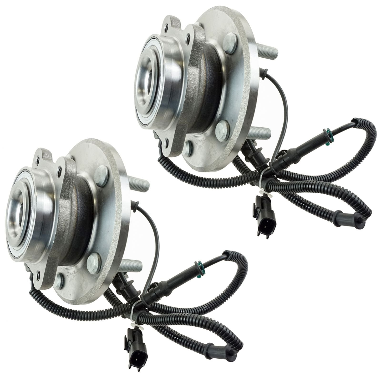 Trq Rear Wheel Hub Bearings Assembly Set Driver & Passenger Side Compatible With 2008-2011 Chrysler Town & Country Dodge Grand C