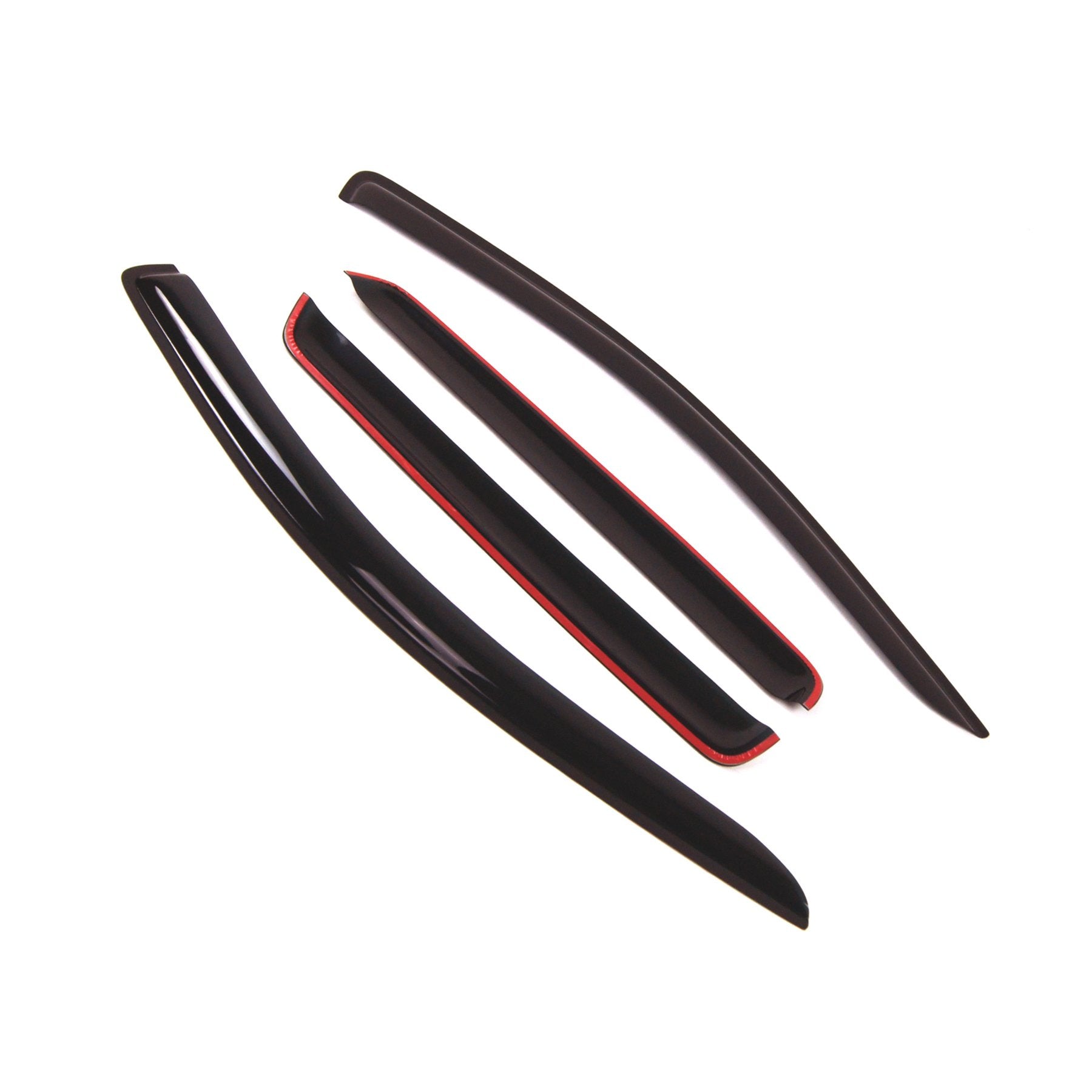 Tuningpros Outside Mount Window Vent Visors Rain Guards Compatible With Dodge Journey 2017-2018 | Side Window Wind Deflectors Ra