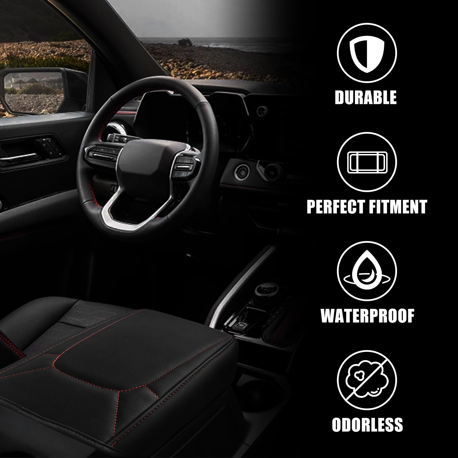 Muslogy Center Console Armrest Cover Compatible With Chevy Colorado/Gmc Canyon 2023 2024 2025 Zr2 Z71 Trail Boss Lt Wt Elevation