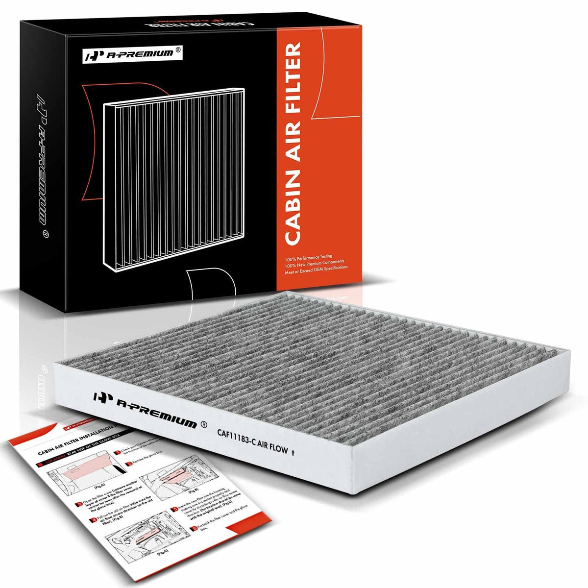 A-Premium Cabin Air Filter With Activated Carbon Compatible With Jeep Grand Cherokee 2011-2021, Grand Cherokee Wk 2022-2022 & Dodge Durango 2011-2022, Replace# 68079487Aa