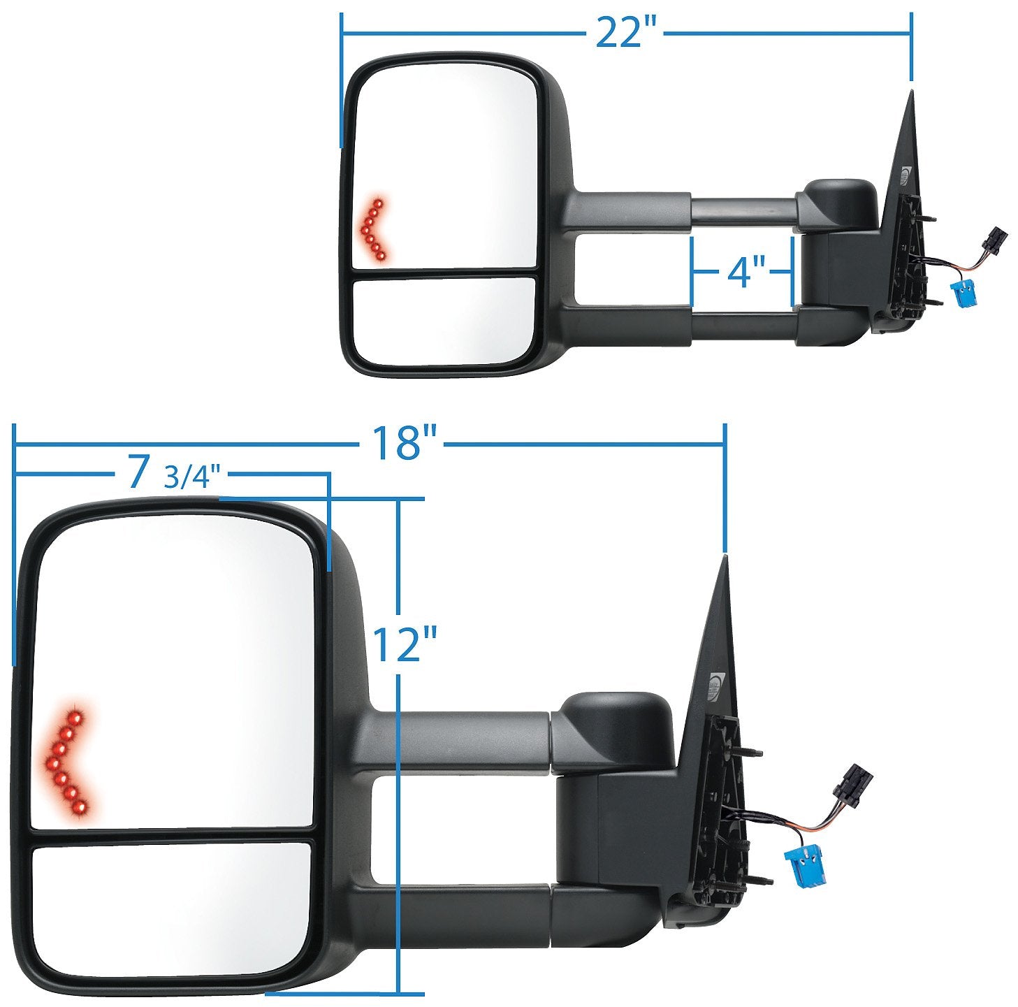 Fit System - 62076G Driver Side Towing Mirror for Escalade, Avalanche, Suburban, Tahoe, Yukon, Silverado, Sierra, Silverado/Sier