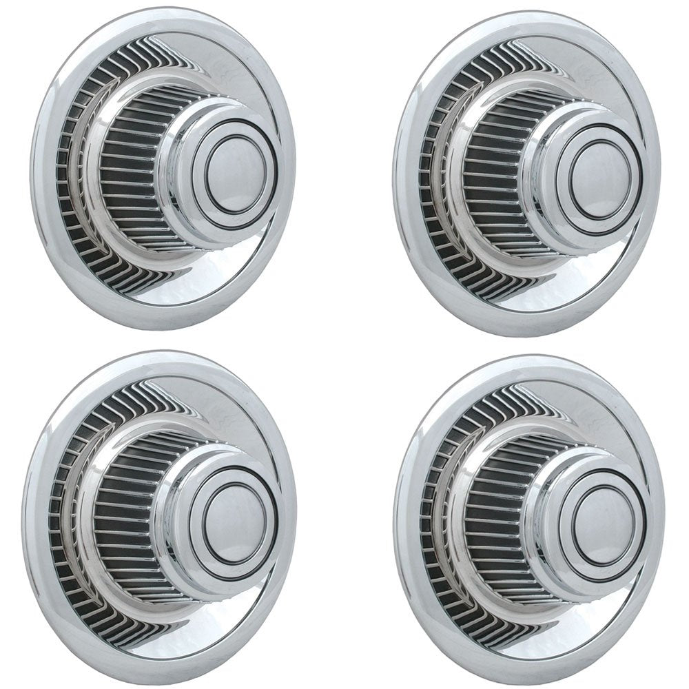 Oxgord Rally Wheel Center Caps (Pack Of 4) Best For Gm Classic Car Accessories Snaps Over 14X6, 14X7, 15X6, 15X7, 15X8 & 15X10 R