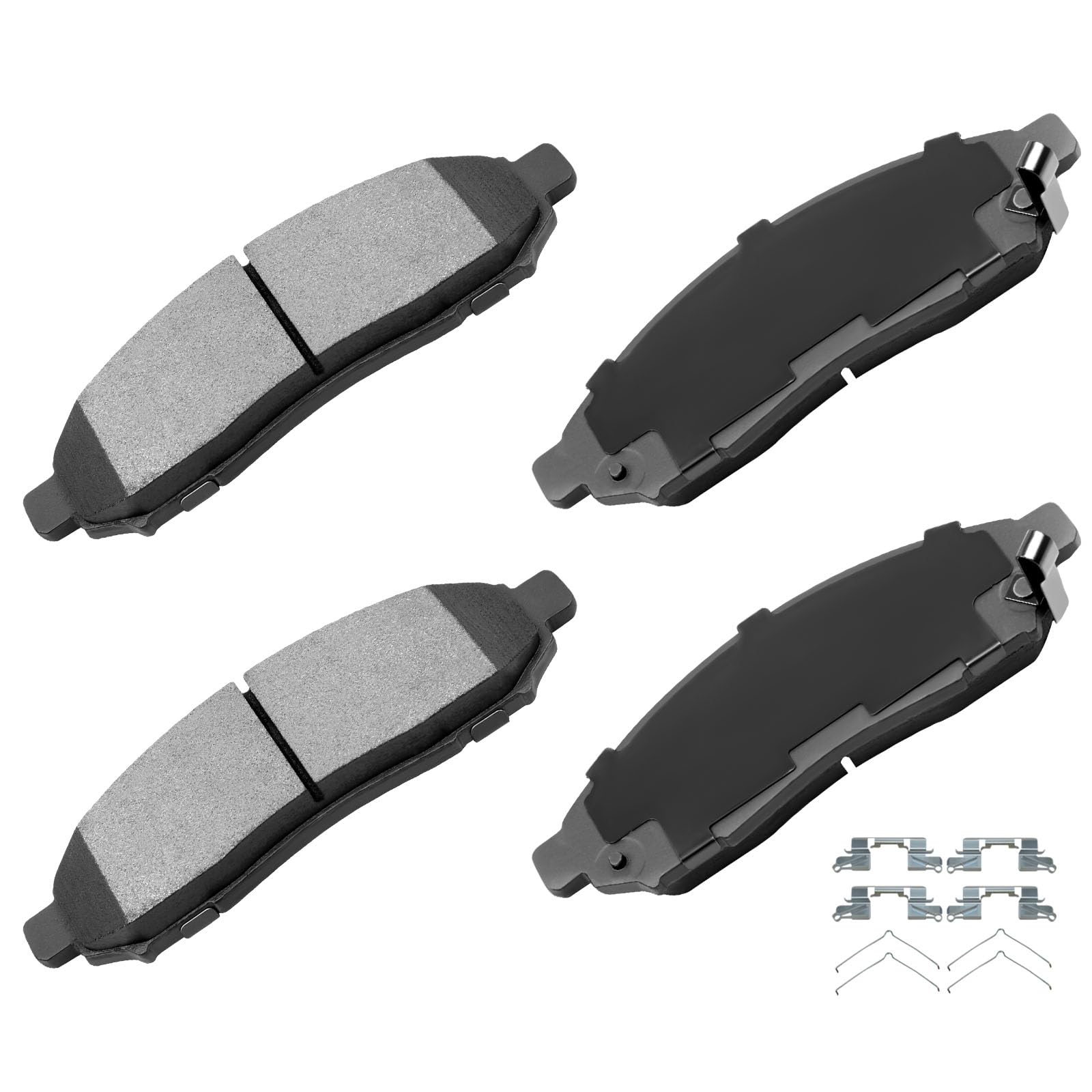Cciyu D1094 Front Semi-Metallic Disc Brake Pads Kit - 4Pcs For Nissan Frontier 2005-2019, Pathfinder 2005-2012, Xterra 2005-2015