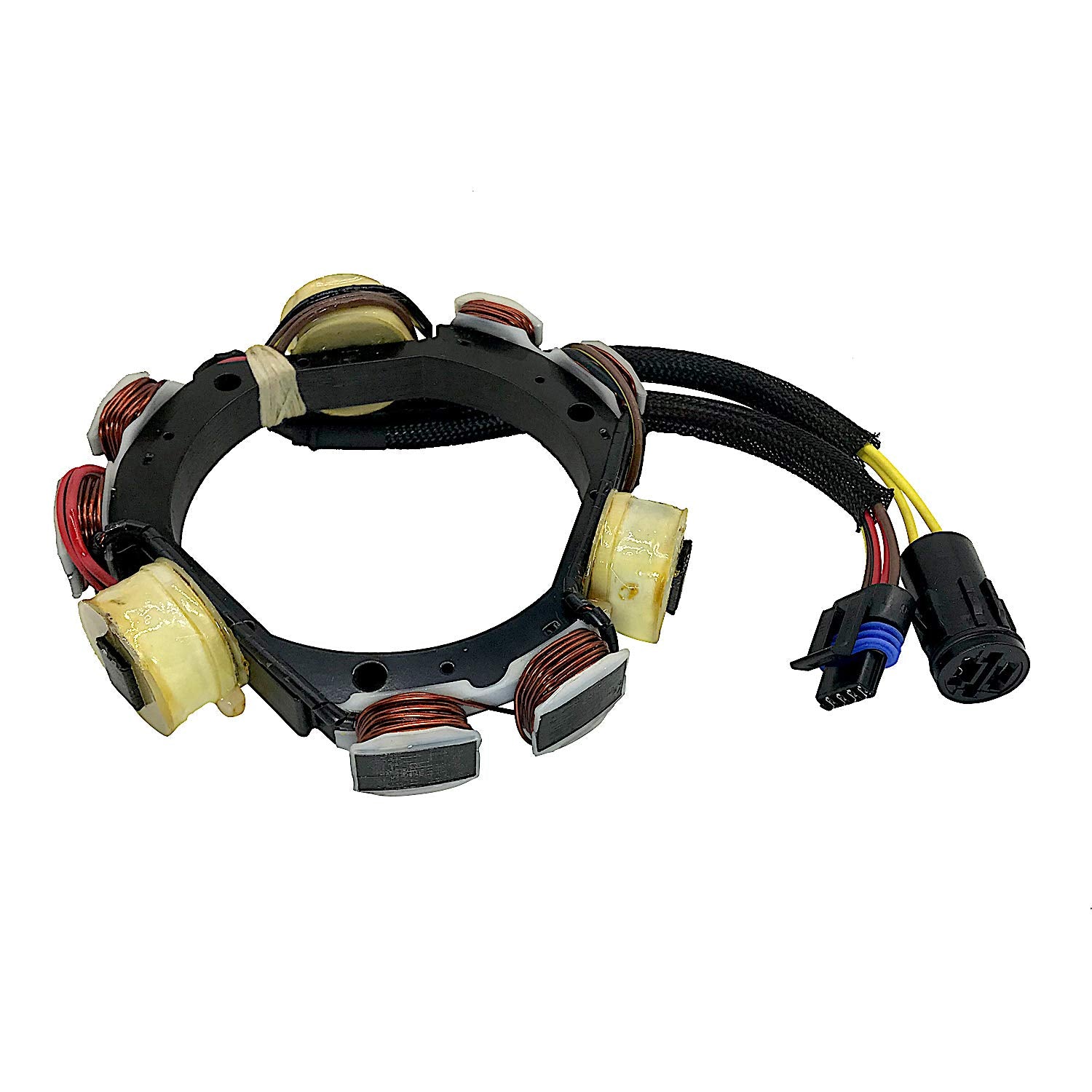 jetunit Stator for Johnson Evinrude 584548 173-4821 Outboard 9.9 HP(2 Cyl) 25 35 HP(3 Cyl) 584821 763761(1995-2001) 12-AMP 4/2-S