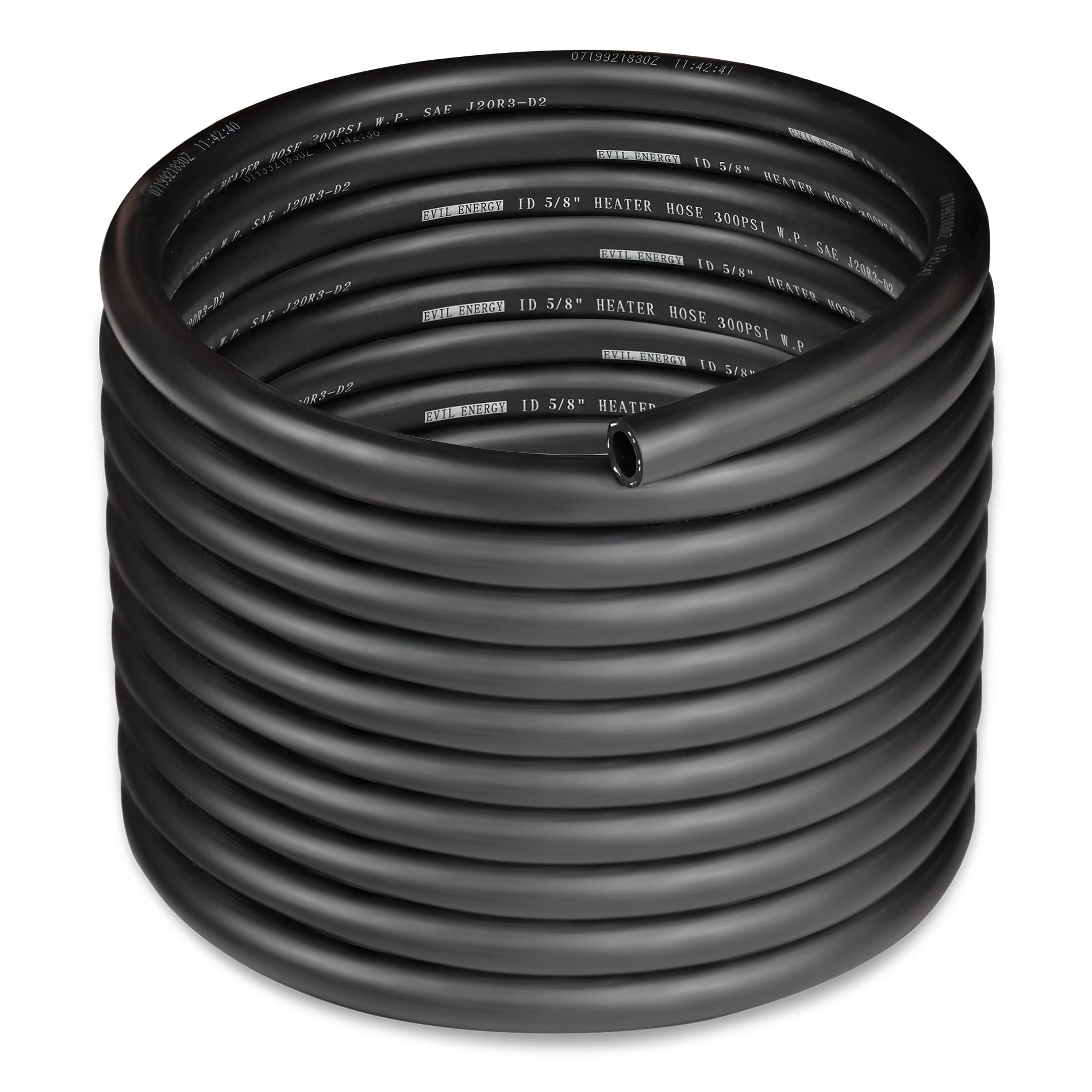Evil Energy 5/8'' Heater Hose Coolant Radiator Straight 100Psi Sae 20R3 25Ft Black