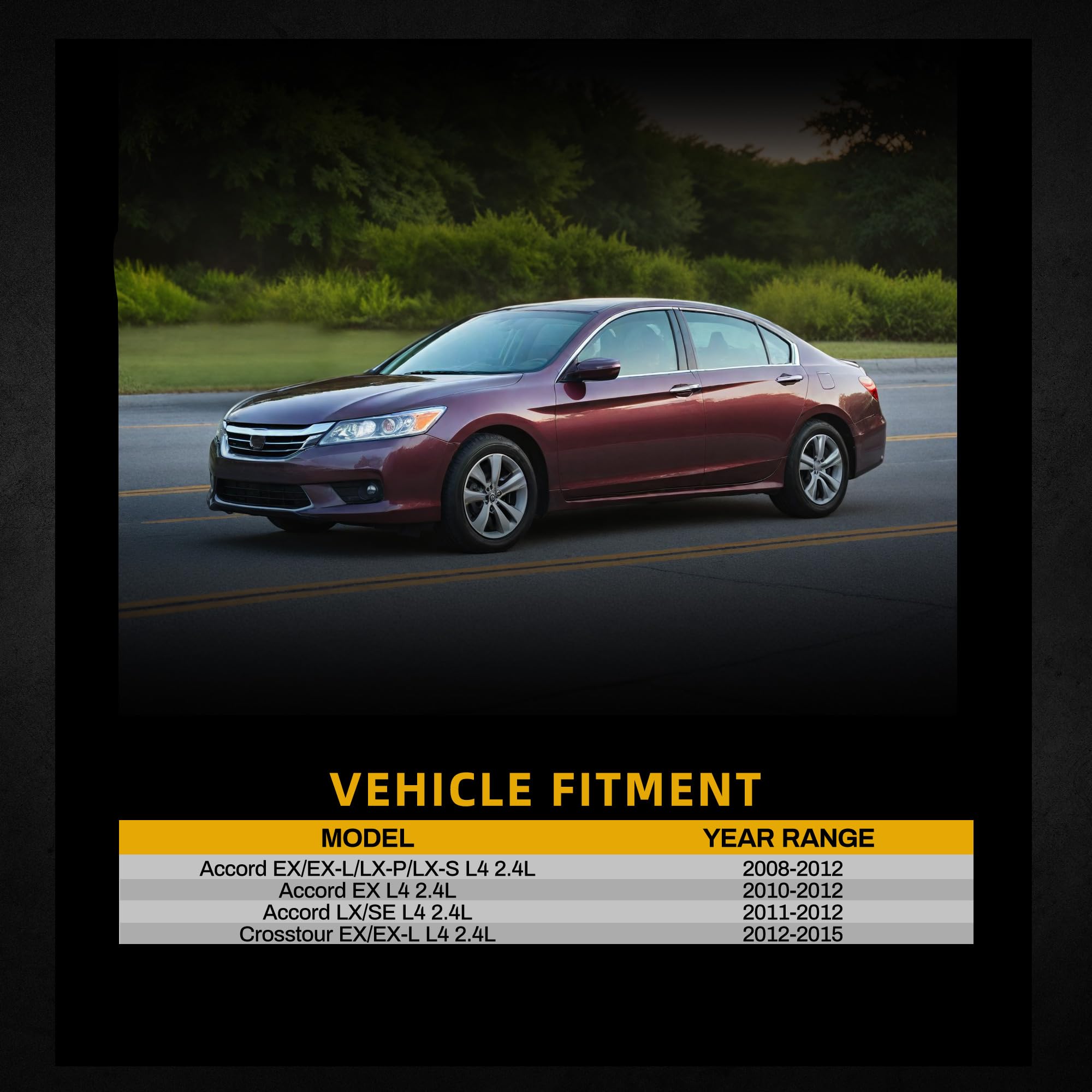 Dwvo Radiator Complete Radiator Compatible With 2008-2012 Accord 2012-2015 Crosstour 2.4L L4 Aluminum Radiator, Eng K24Z2/Z2-3/Z