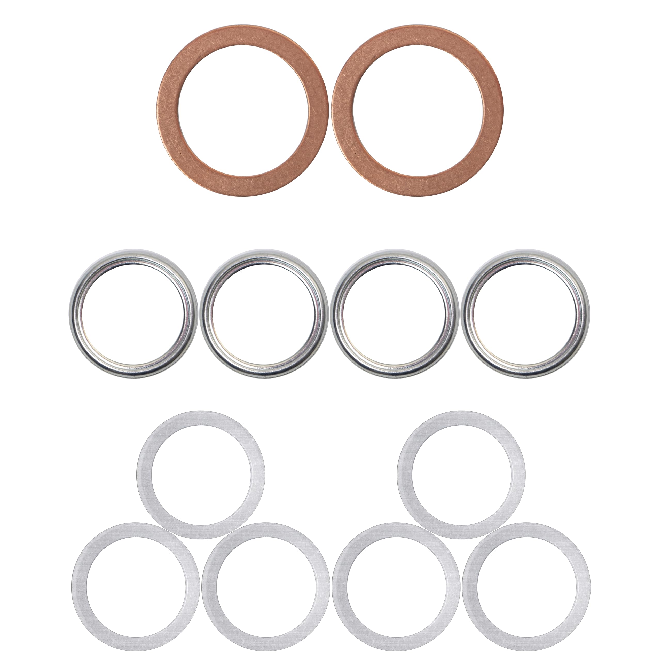 Prime Ave Aluminium Oil Drain Plug Gaskets - Differential & Transfer Case Crush Washer For Leak Proof Sealing - Durable & Reliab